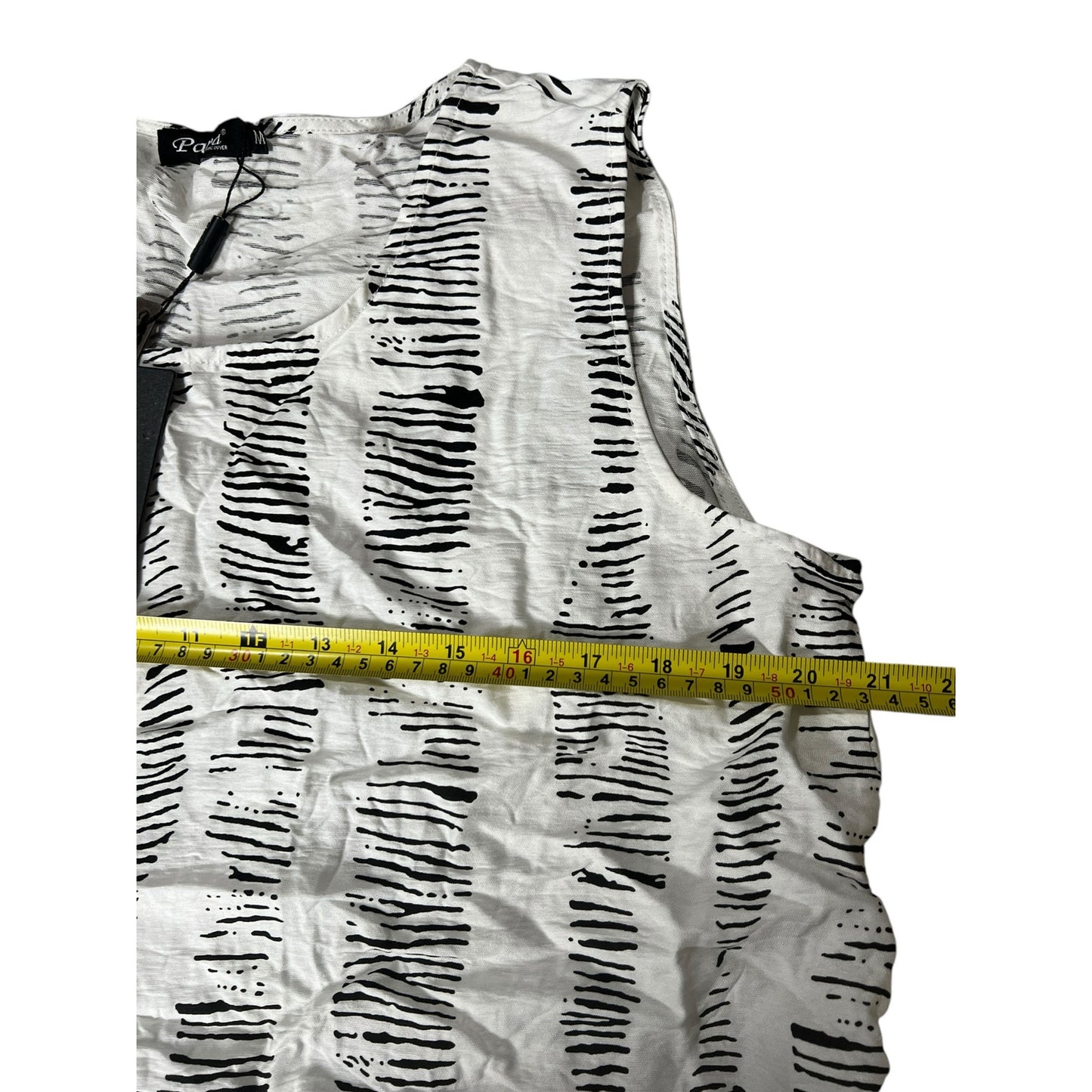 Papa Vancouver Kowalski's Gray & White Long Dress Medium NWT