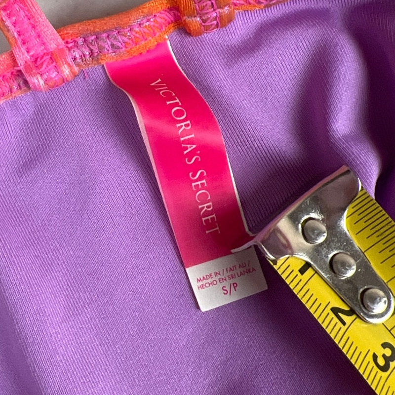 Victoria's Secret Orange Pink Animal Print Bikini Bottom Small S