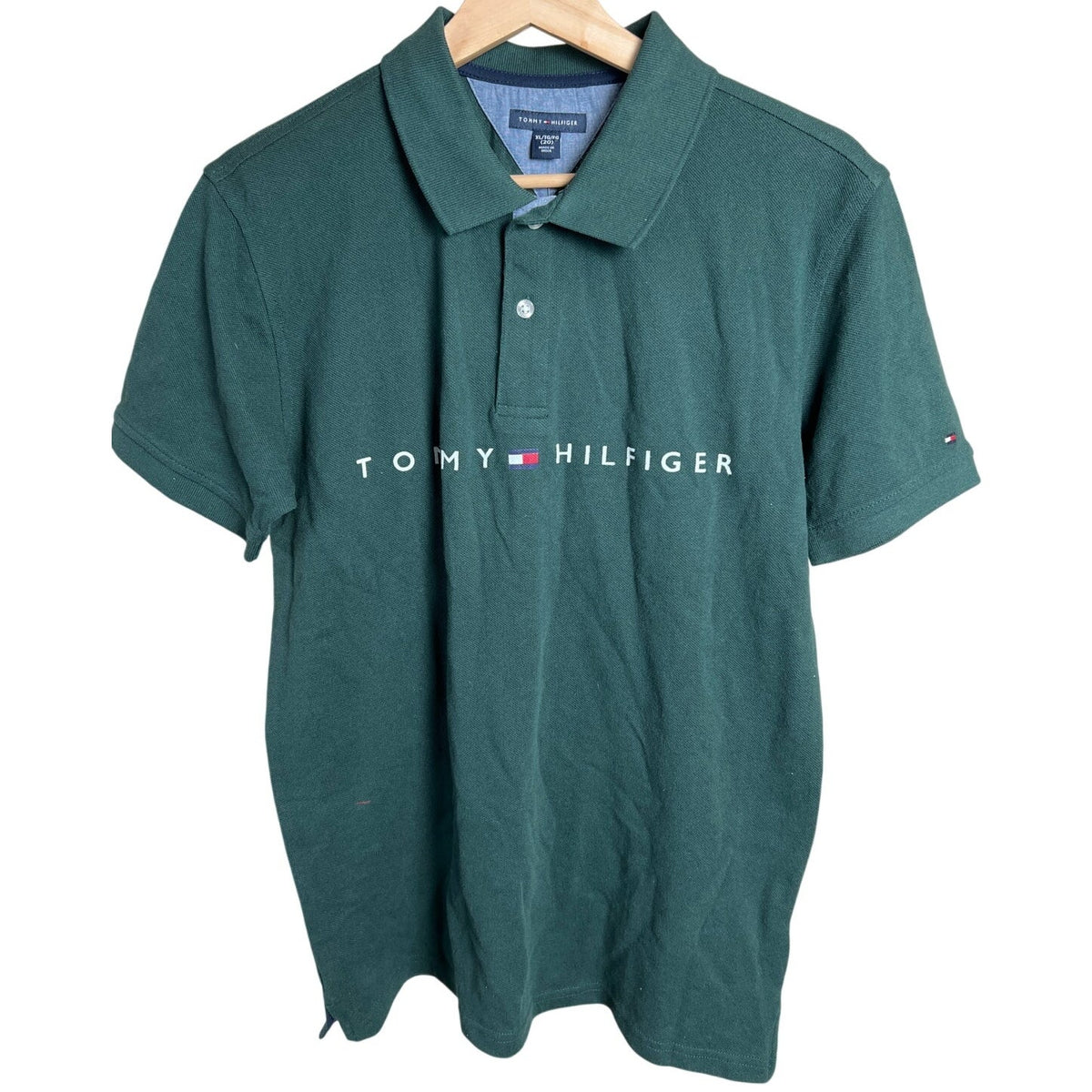 Tommy Hilfiger Regular Fit Short Sleeve NWT Botanical Green XL Boys