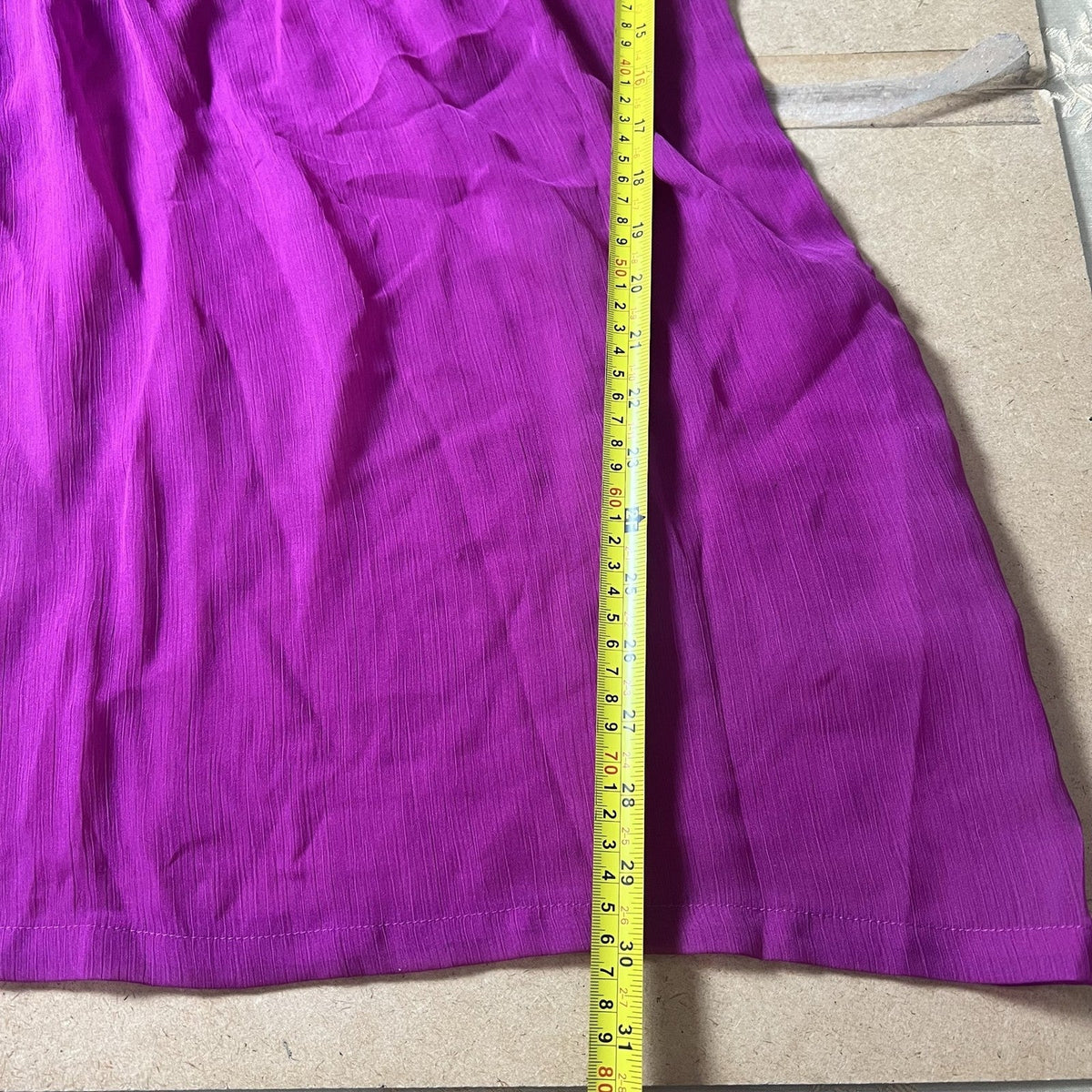 ECHO Tunic Womens L Purple V-Neck Dolman Sleeve Sheer Chiffon Relaxed Casual