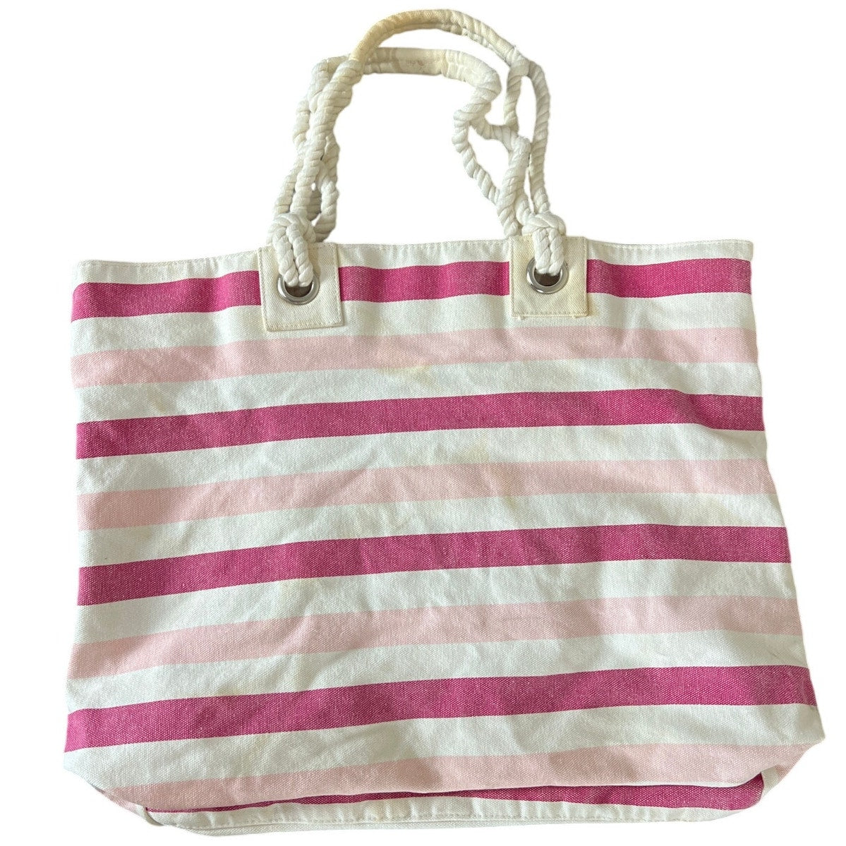 Y2K Gap Striped Pink & White Large Tote Bag