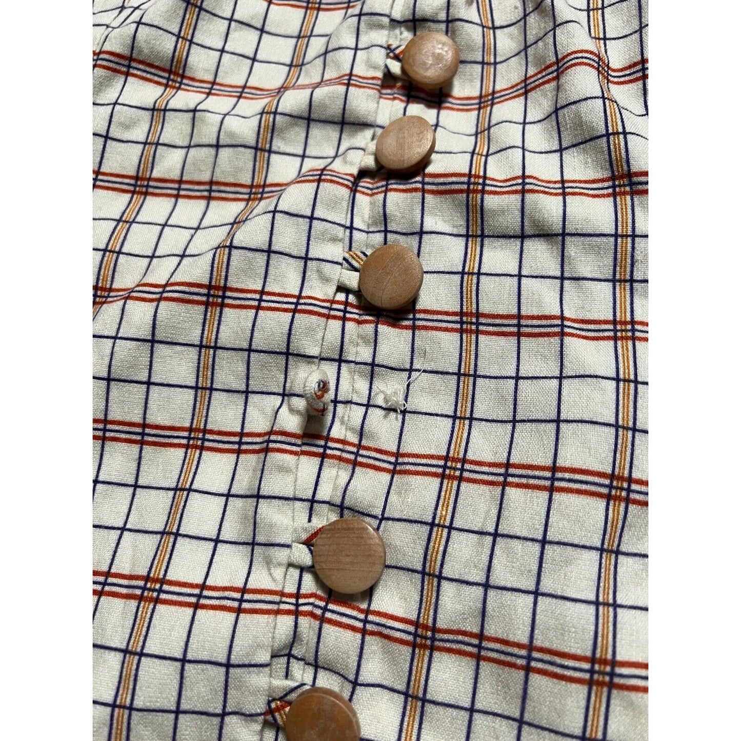 RTR 34 Women Summer Dress Plaid Design *Missing Button*