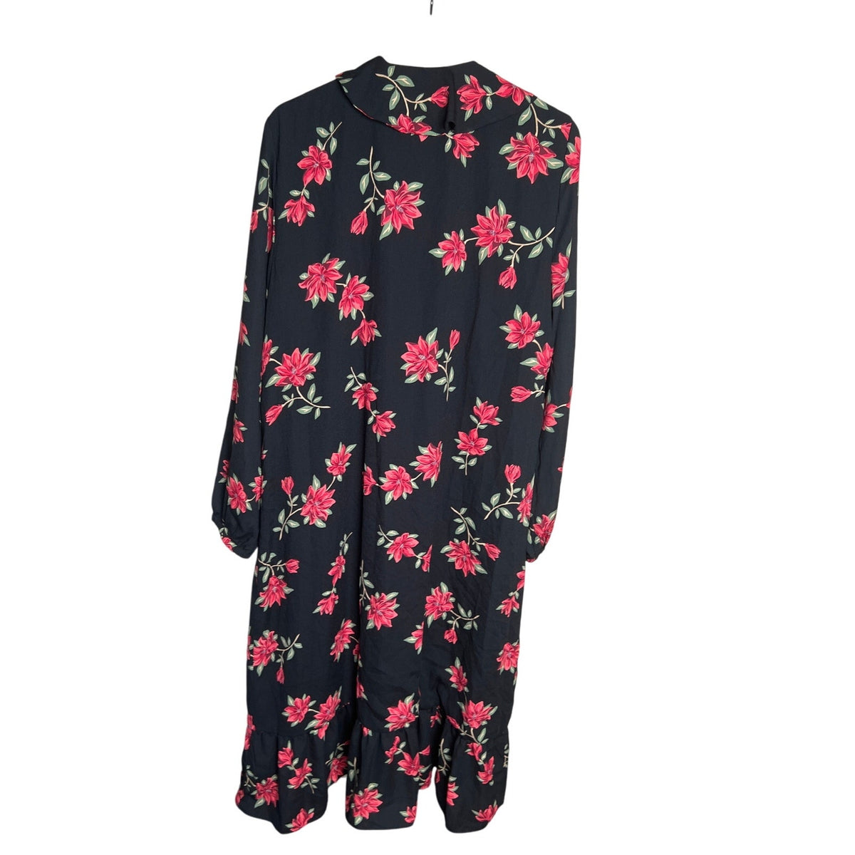 Draper James RSVP XL Polyester Long Sleeve Ruffle Midi Dress