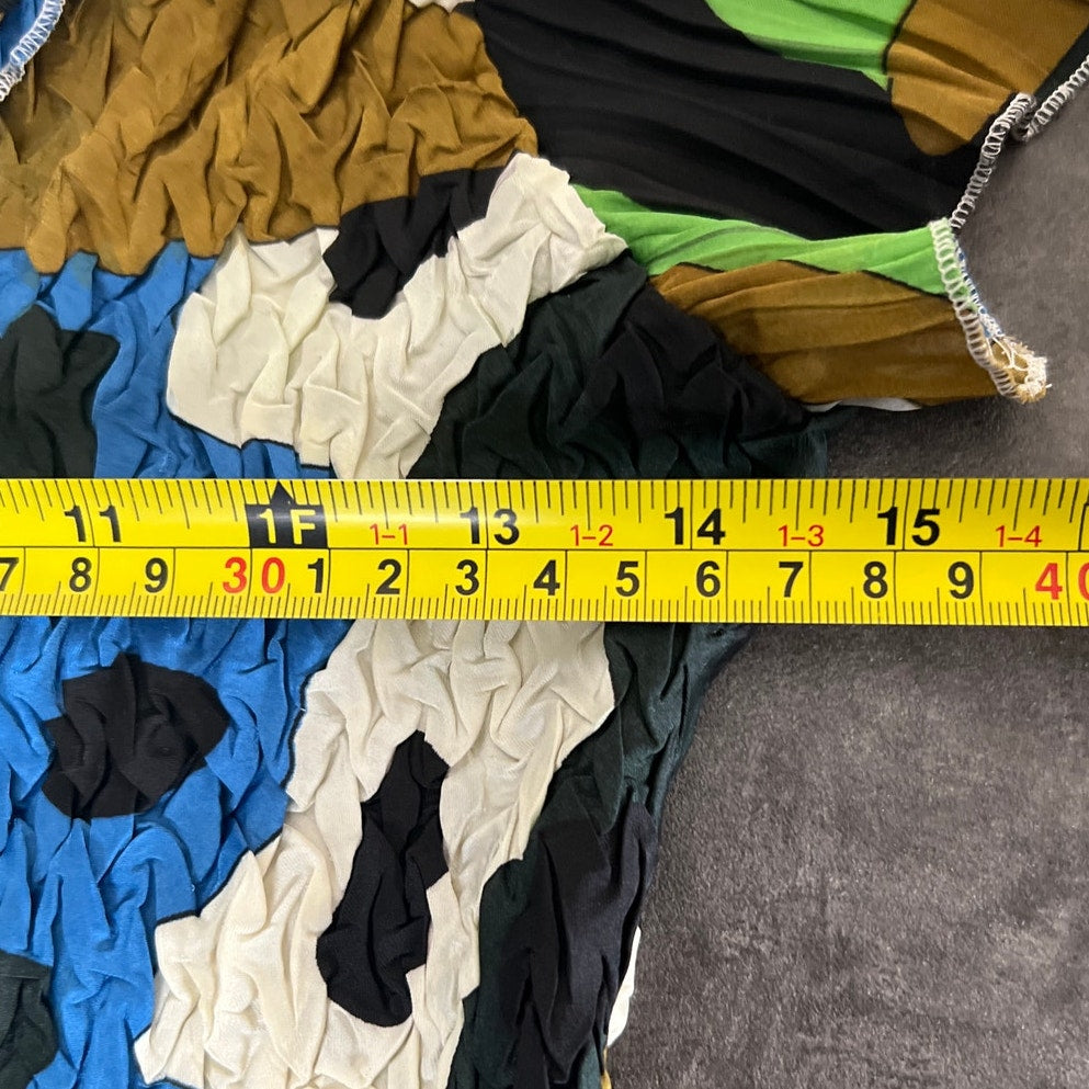 Alberto Makali Size Large Women's Top 100% Polyester Mixed Blouse