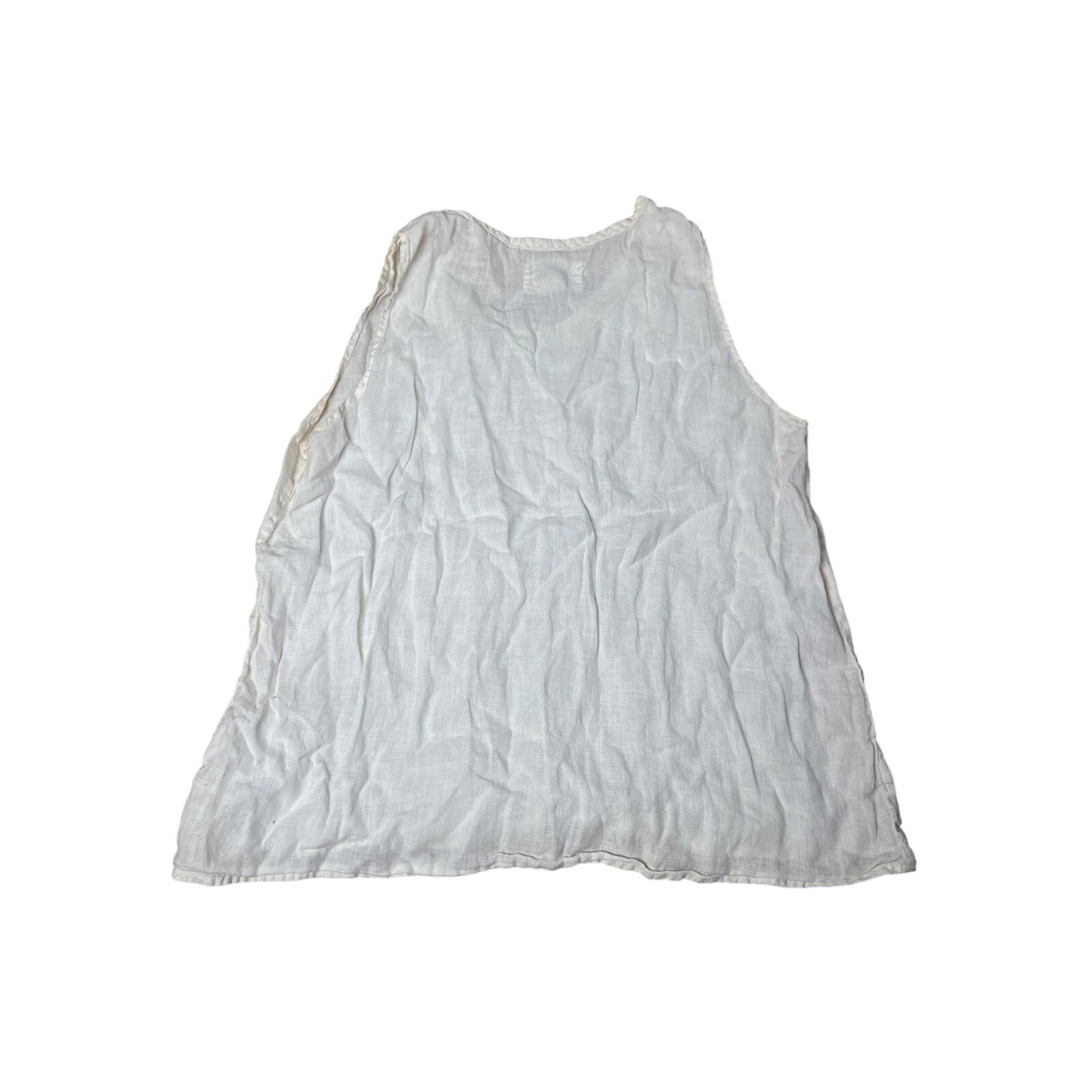 Flax By Jeanne Engelhart White Tank Top Size S