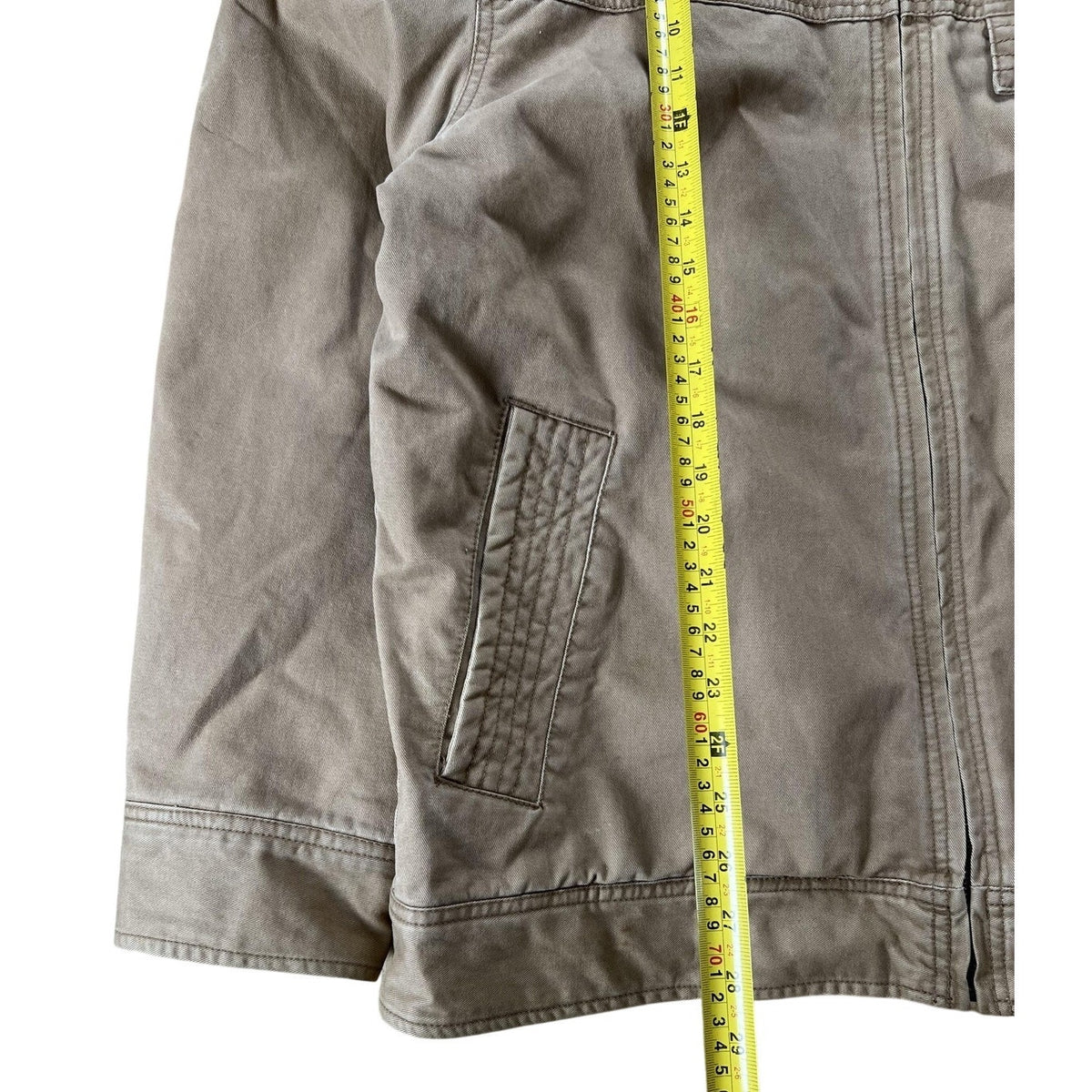Timberland Jacket Mens Large Tan Cotton Zip Front Outdoor Utility Workwear