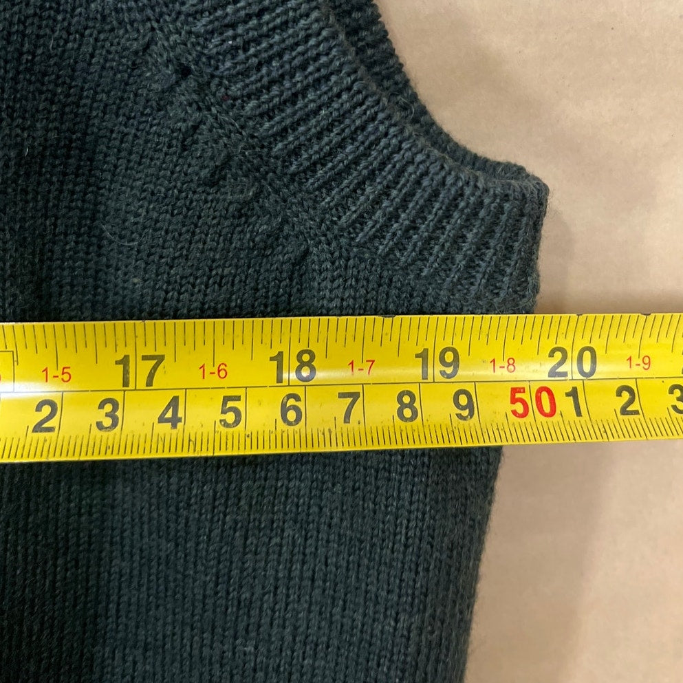 Brooks Brother Sweater Vest 100% Merino Wool Black Large