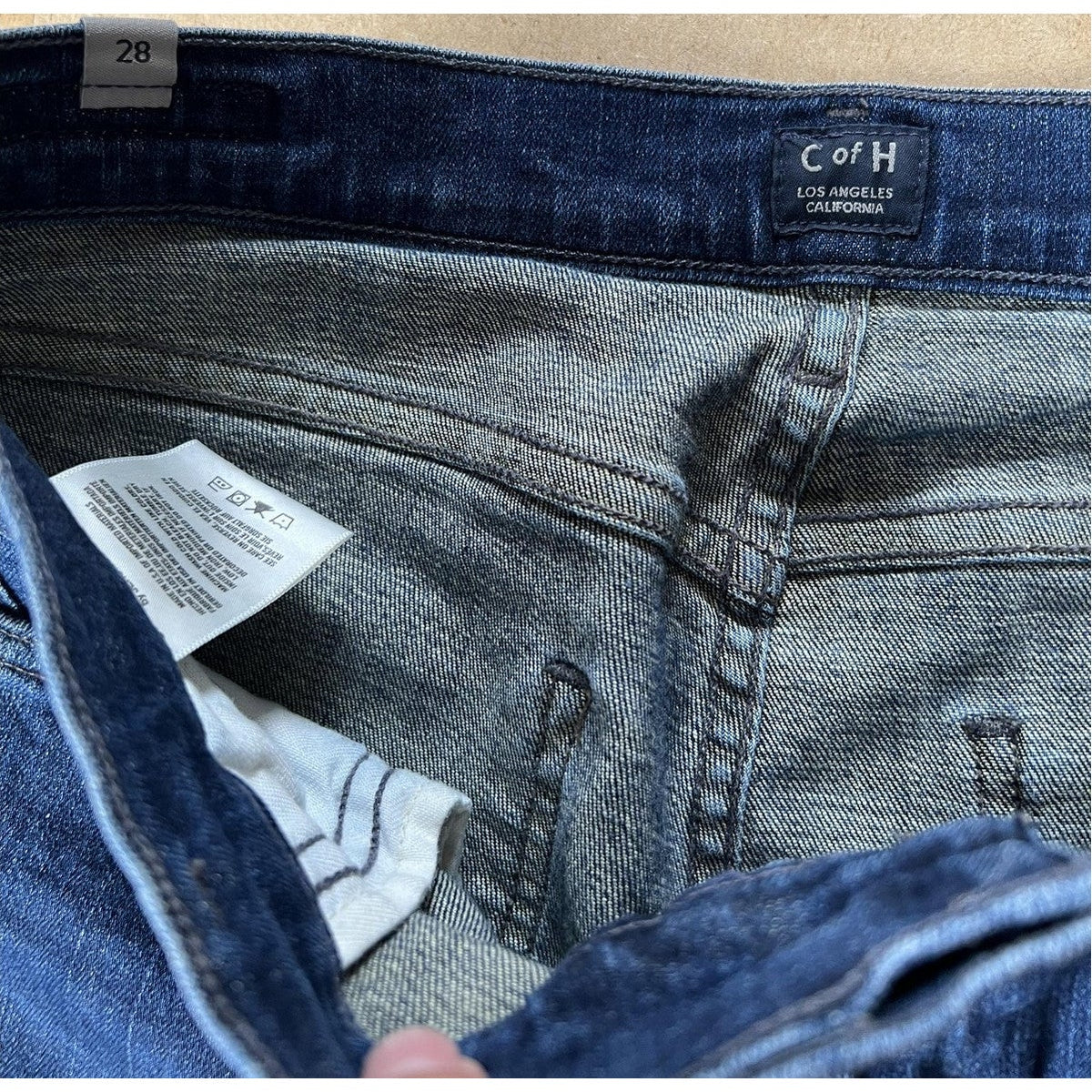 C Of H Pants Womens 28 Blue Rocket Crop Majestic Skinny Cropped Stretch