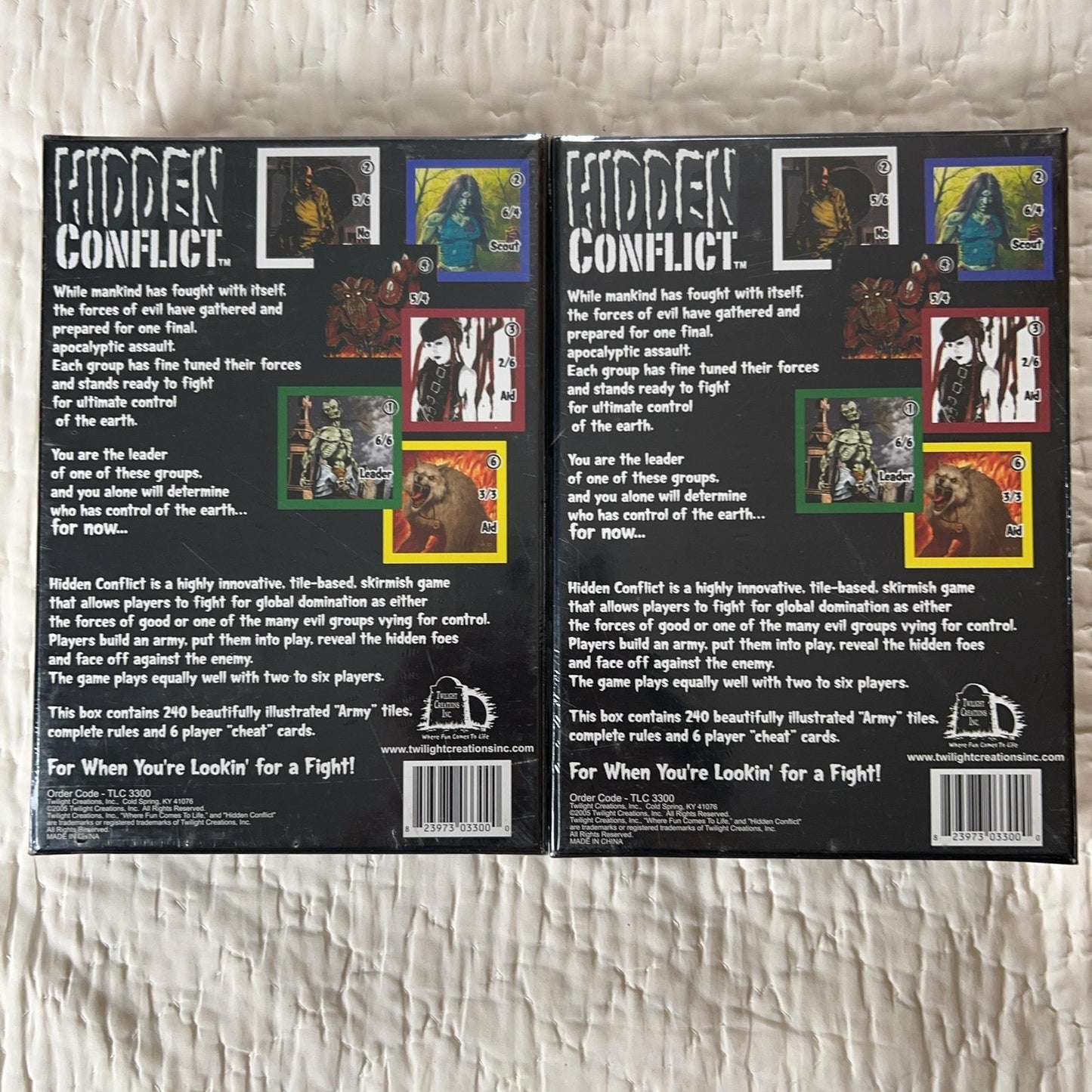 Twilight Creations Inc. Hidden Conflict Board Game Lot Of 2 Sealed Multicolor