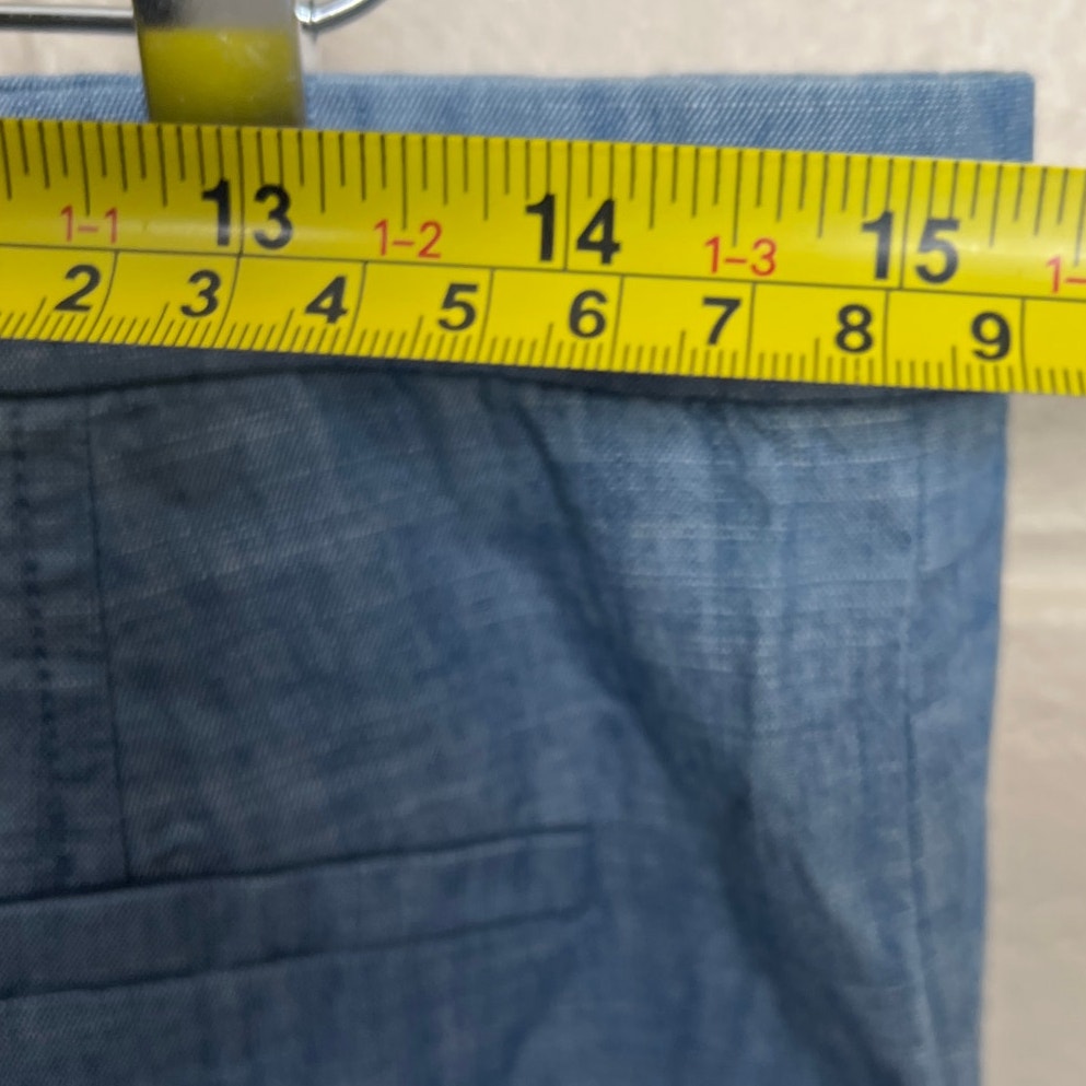 J. Crew Blue Women Size 10 Ruffle Shorts Cotton