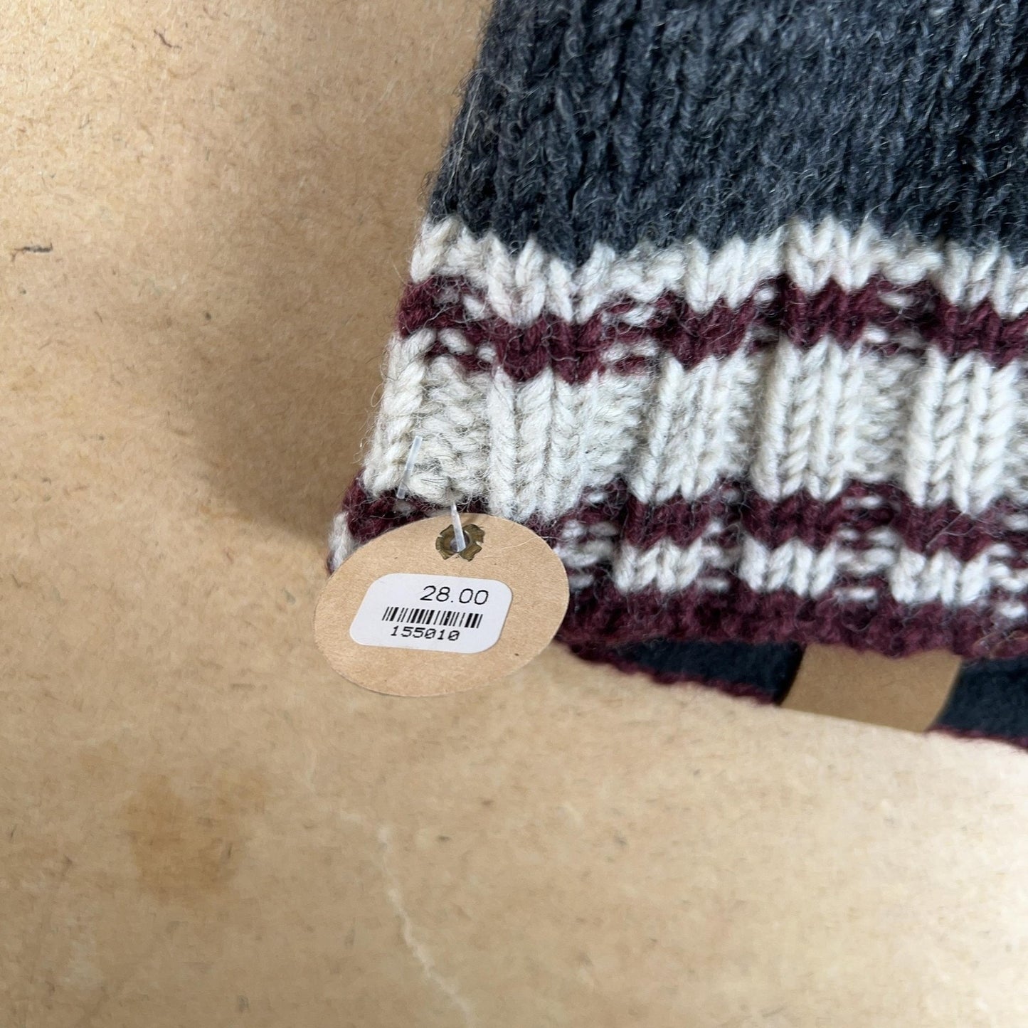 Laundromat Beanie Hat Mens One Size Gray Striped Lined Insulated Wool Canada