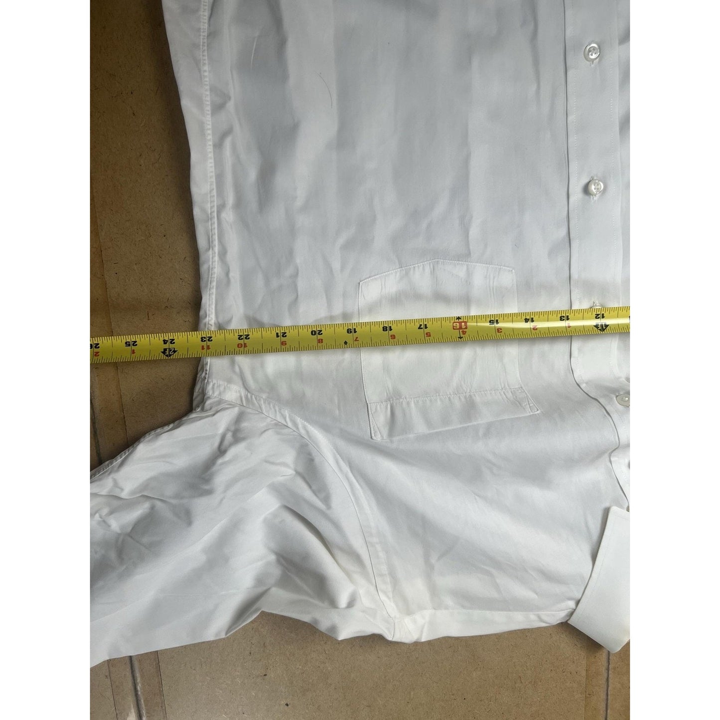 Christian Dior Shirt Mens L White Long Sleeve Button Up Cotton Business