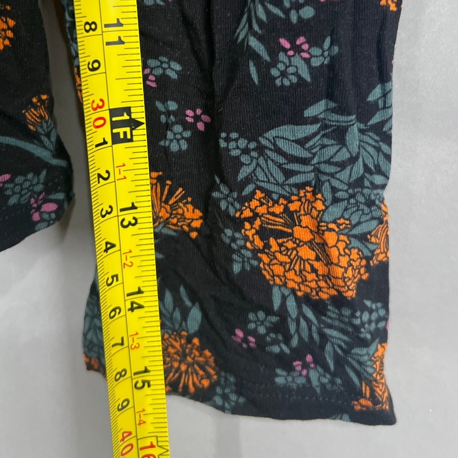 Modcloth Size Large Viscose Turtle Neck Long Sleeve Floral