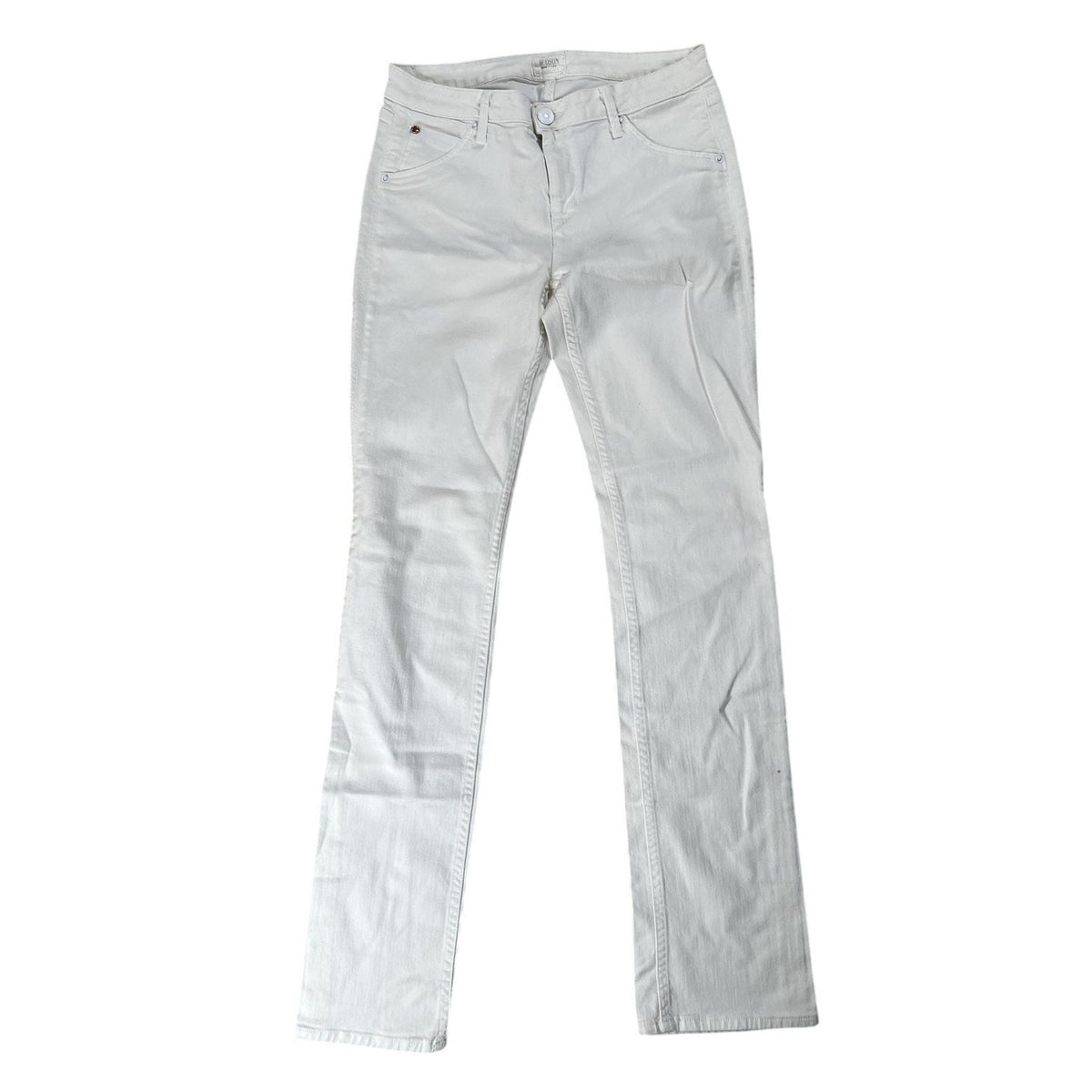 Hudson Pants Womens 28 White Jegging Denim Stretch Pockets Zip Flat Front