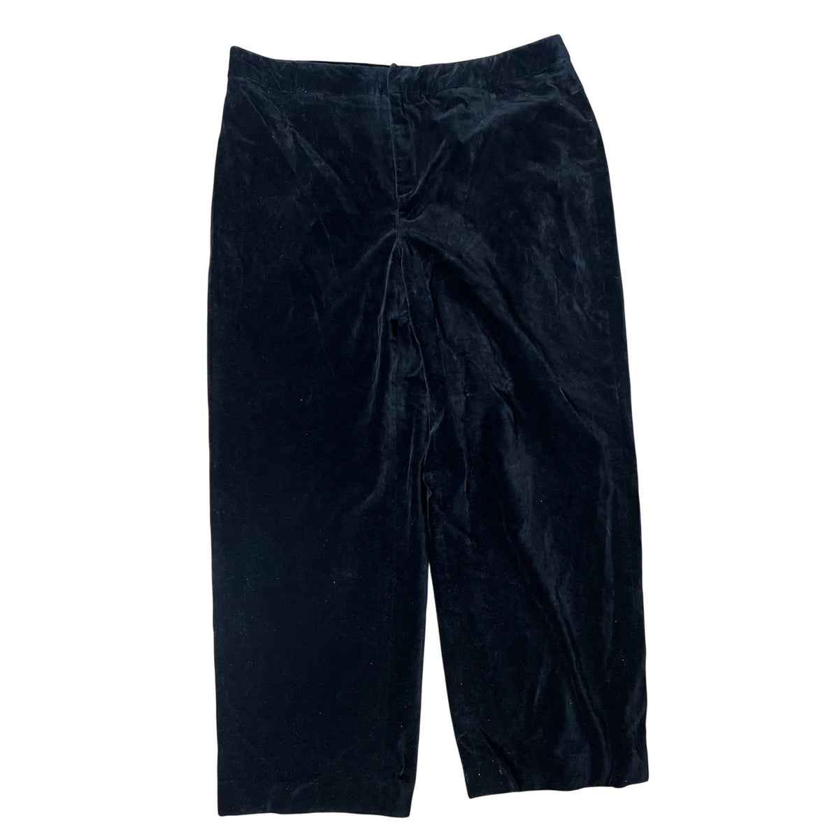 LORD & TAYLOR Pants Women's 18W Black Velvet Dress Pants Lined Stretch Zip