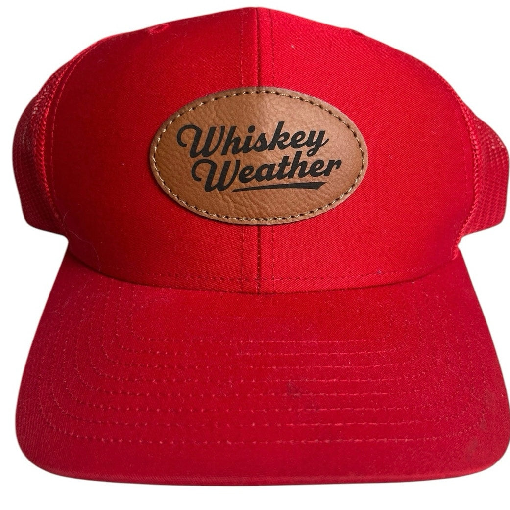 Whiskey Weather Richardson Red Trucker Hat Adjustable Strap