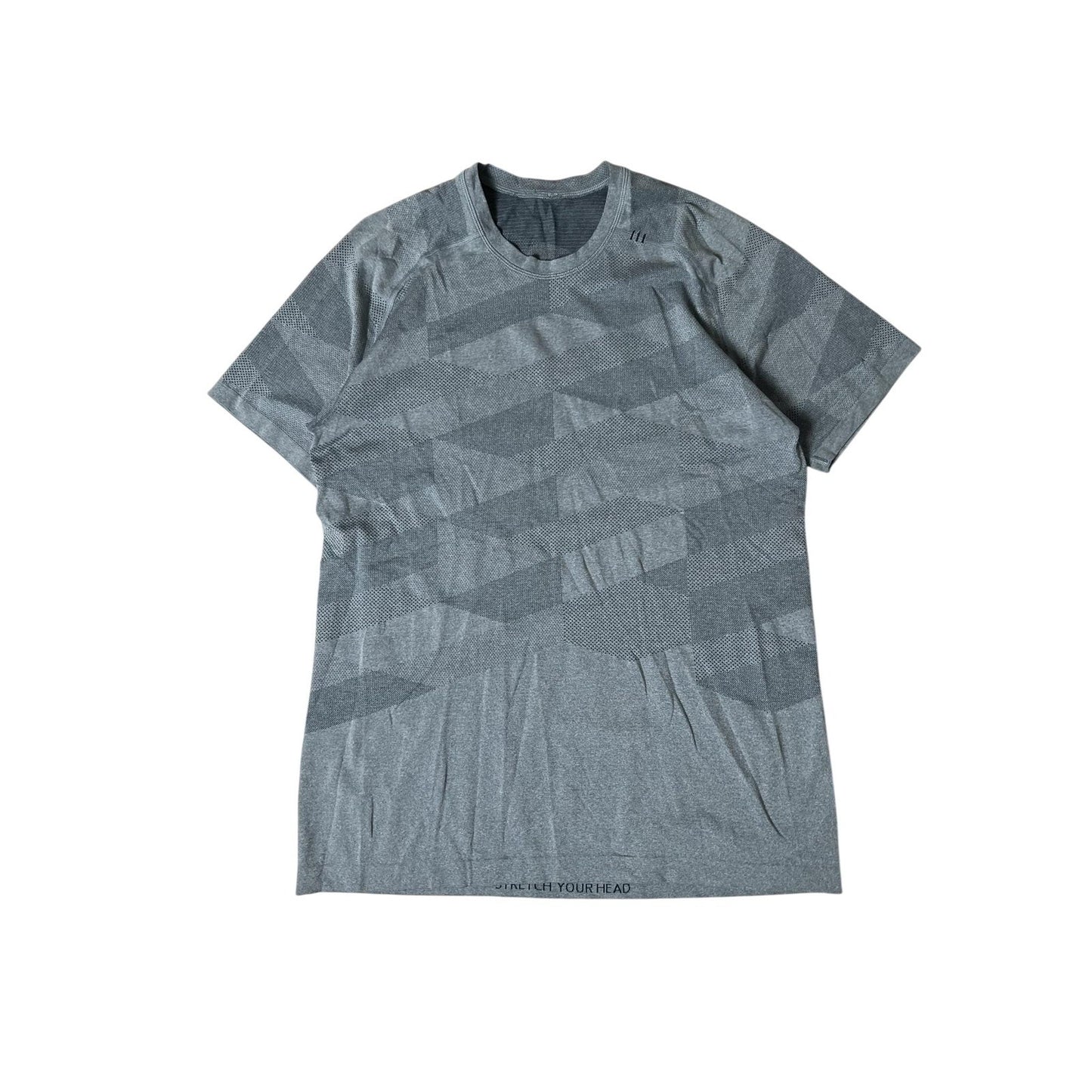 Shirt Mens M Gray Seamless Moisture Wicking Breathable Athletic Crew Tagless
