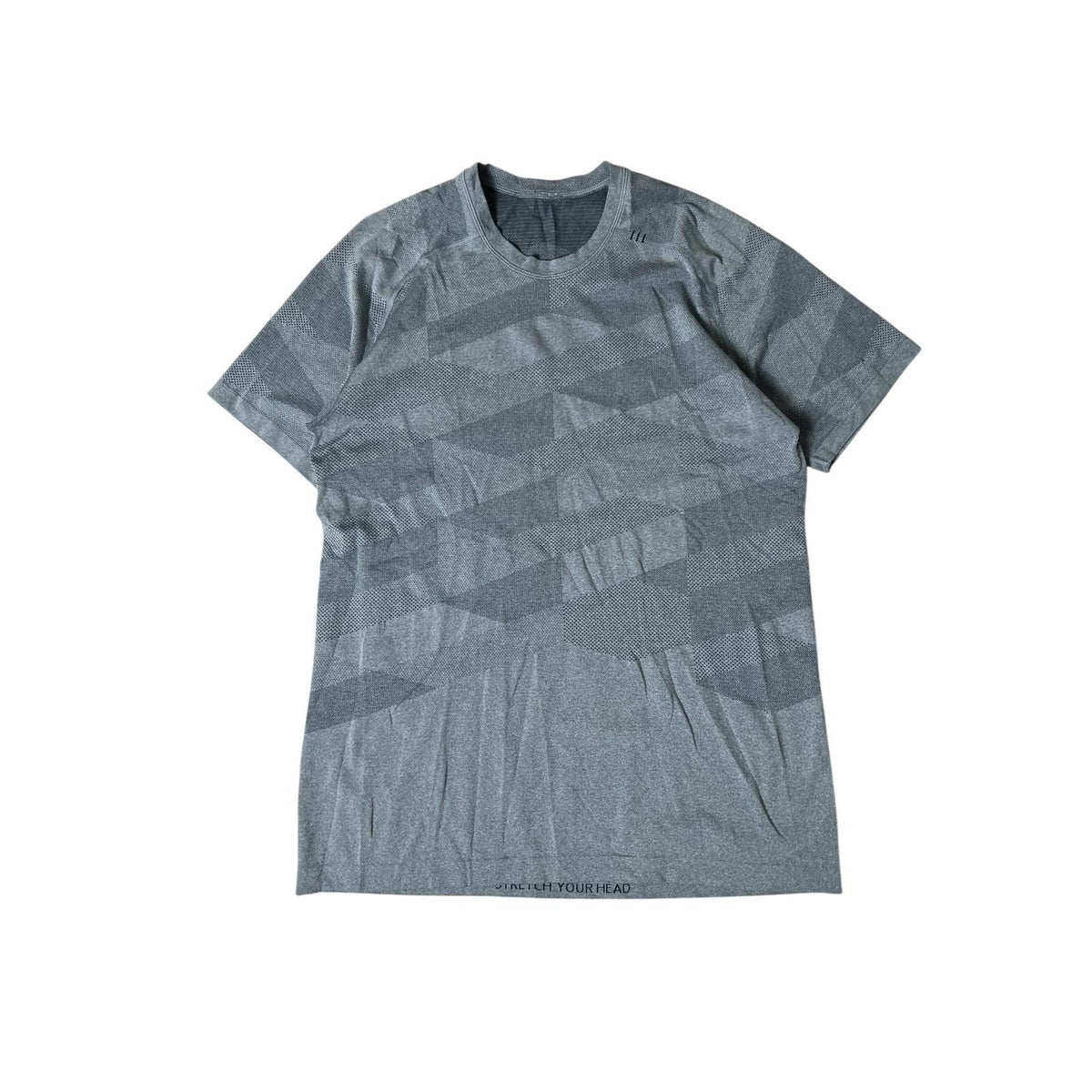 Shirt Mens M Gray Seamless Moisture Wicking Breathable Athletic Crew Tagless