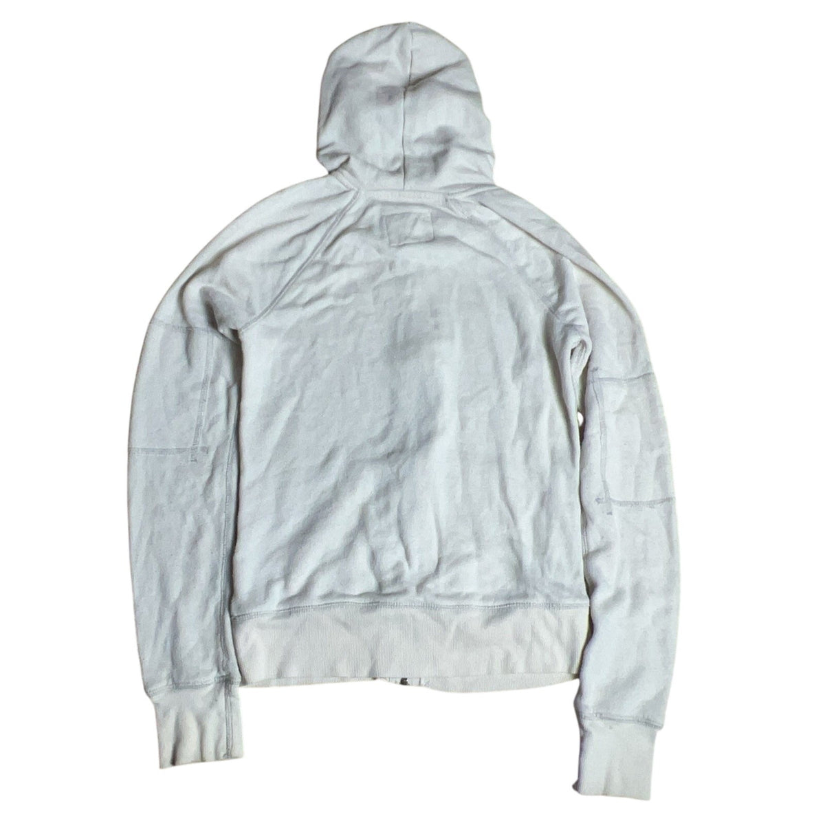 Billabong Sweater Womens M White Full Zip Hooded Raglan Graphic Pockets Casual