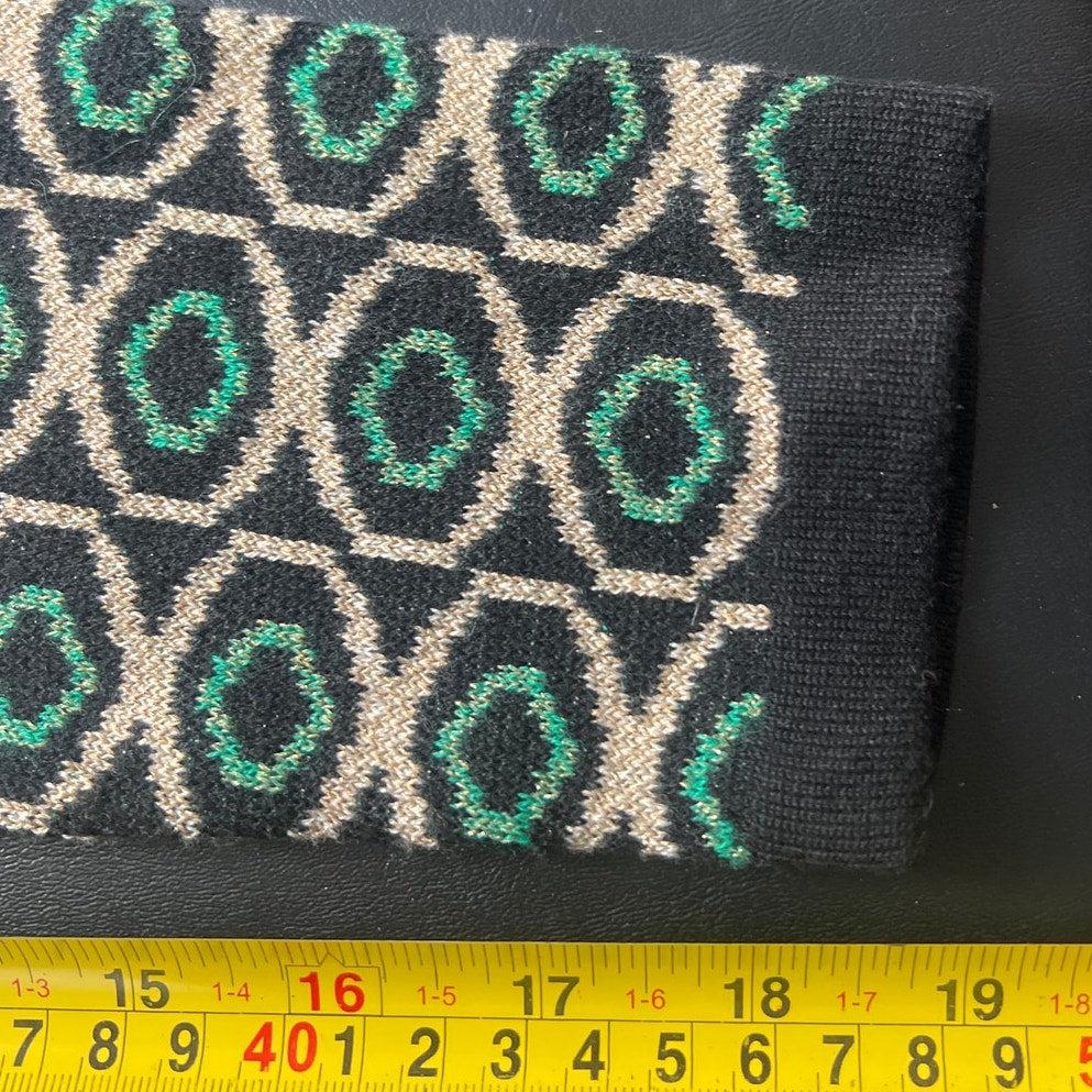 Louie Lucie Large Cardigan Blue Gold Button Up Cotton Blend 2 piece set