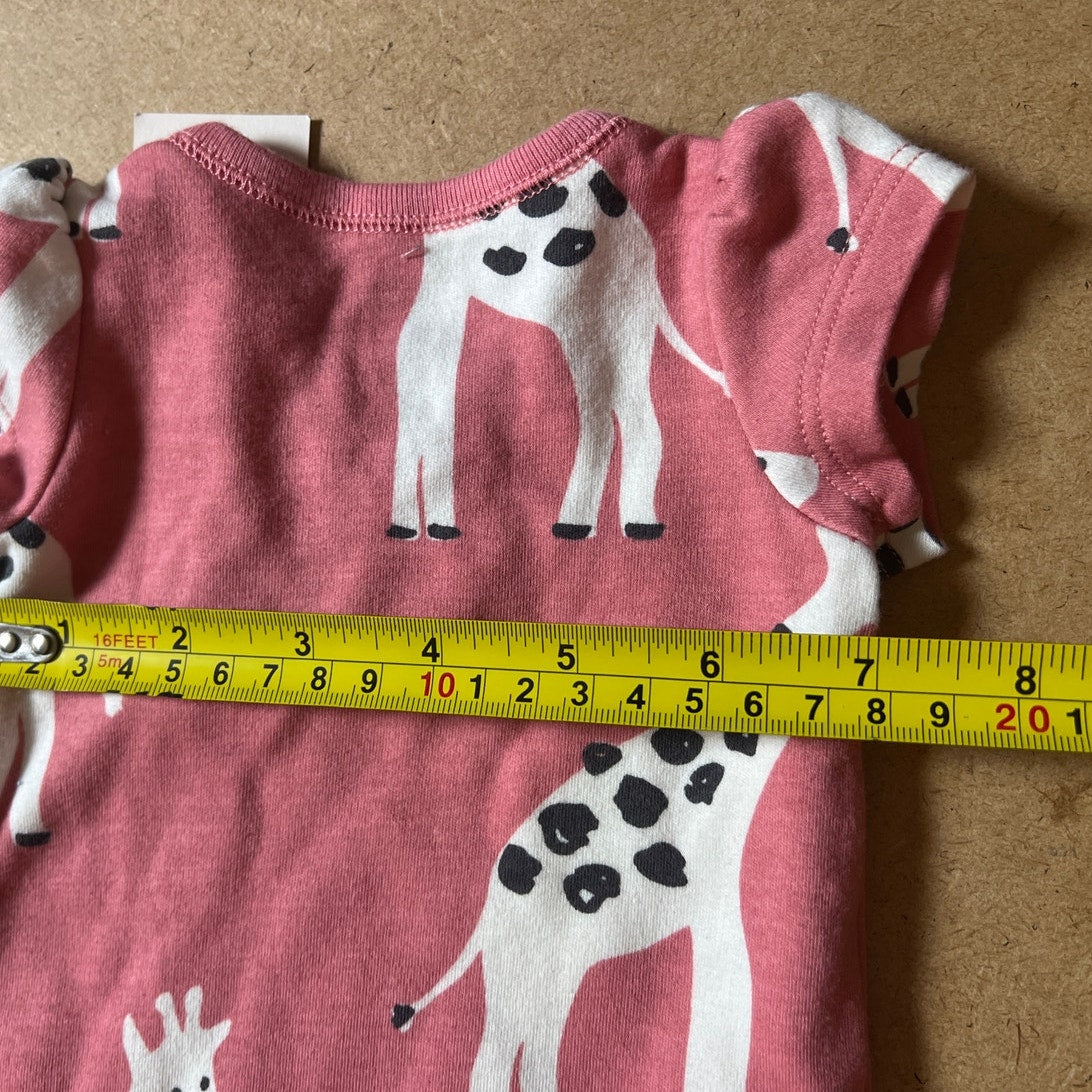 NWT Tea Collection Cap Sleeve Baby Romper Size New Born