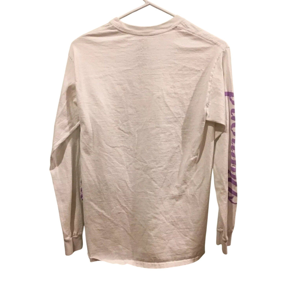 Diamond White S Small Long Sleeve Graphic T-Shirt with Purple Logo