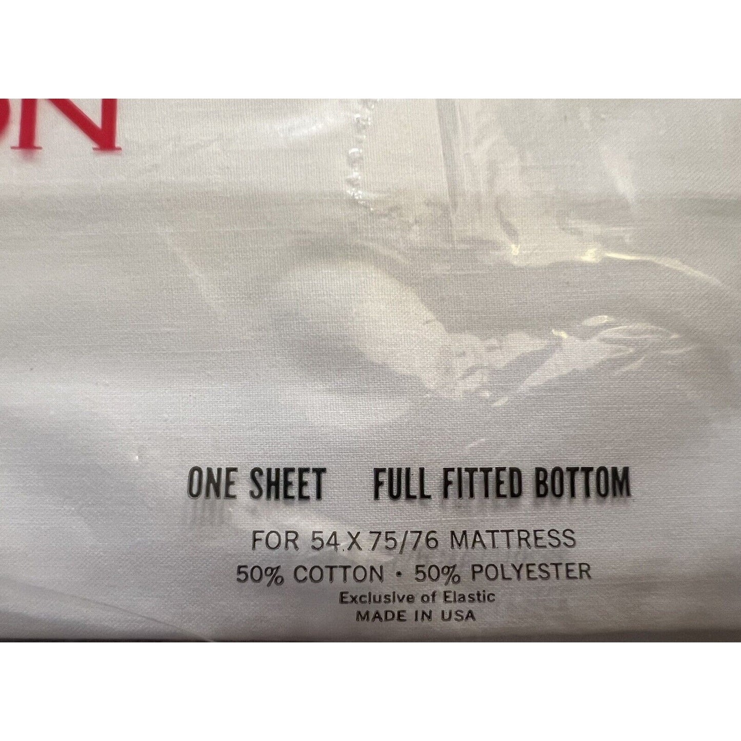 Vintage Cannon Royal Family Featherlite No-Iron Full Fitted Sheet White NWT
