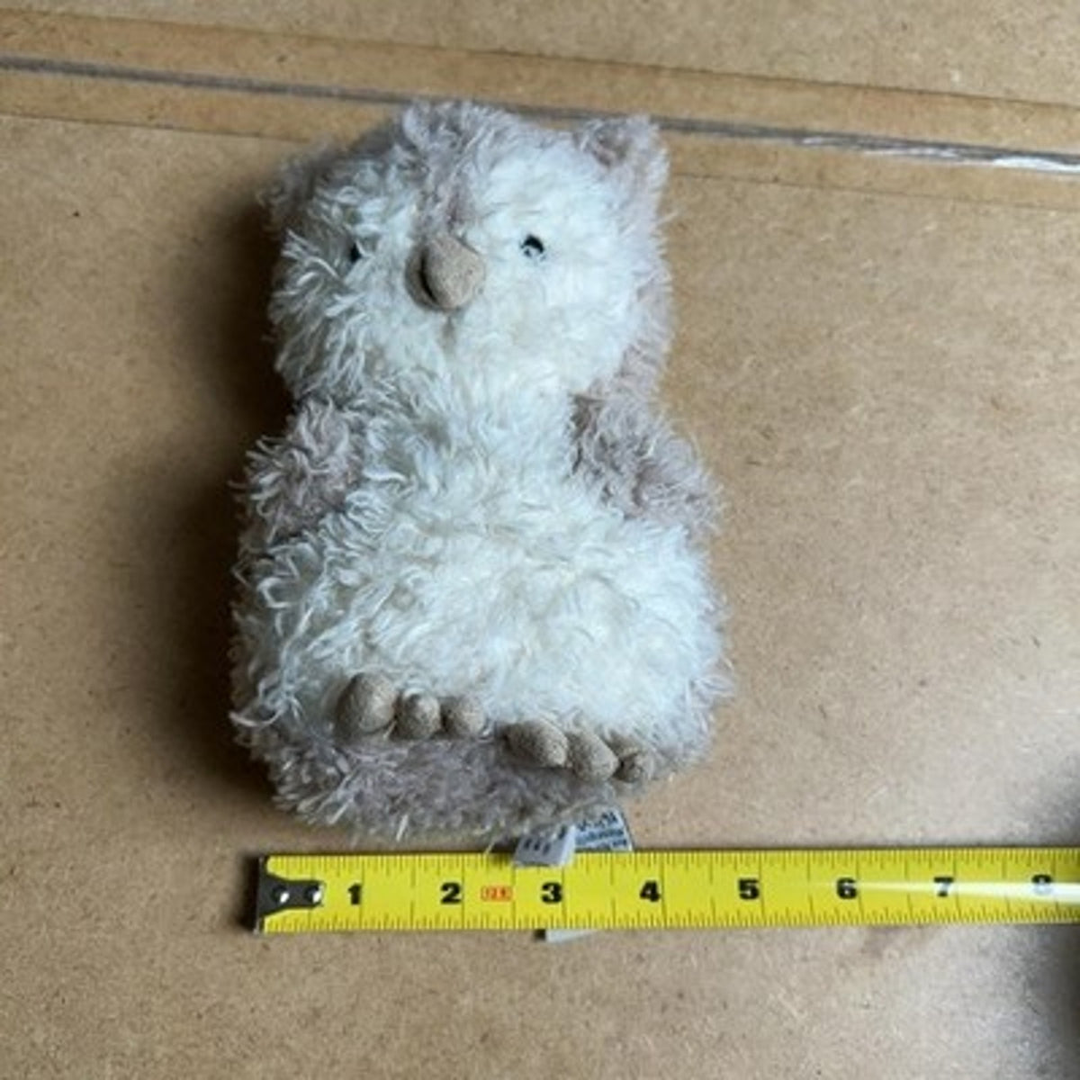 Jellycat Small Beige Owl Plush Stuffed Toy Soft Collectible Made In Indonesia