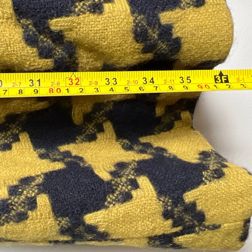 Boden Checked 100% Wool Yellow/black Women's Size 12 Coat