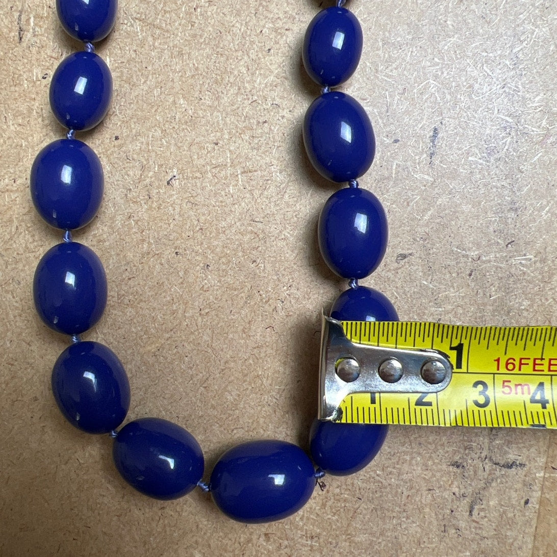 Vintage Crown Trifani Summer Navy Blue Beaded Neckless