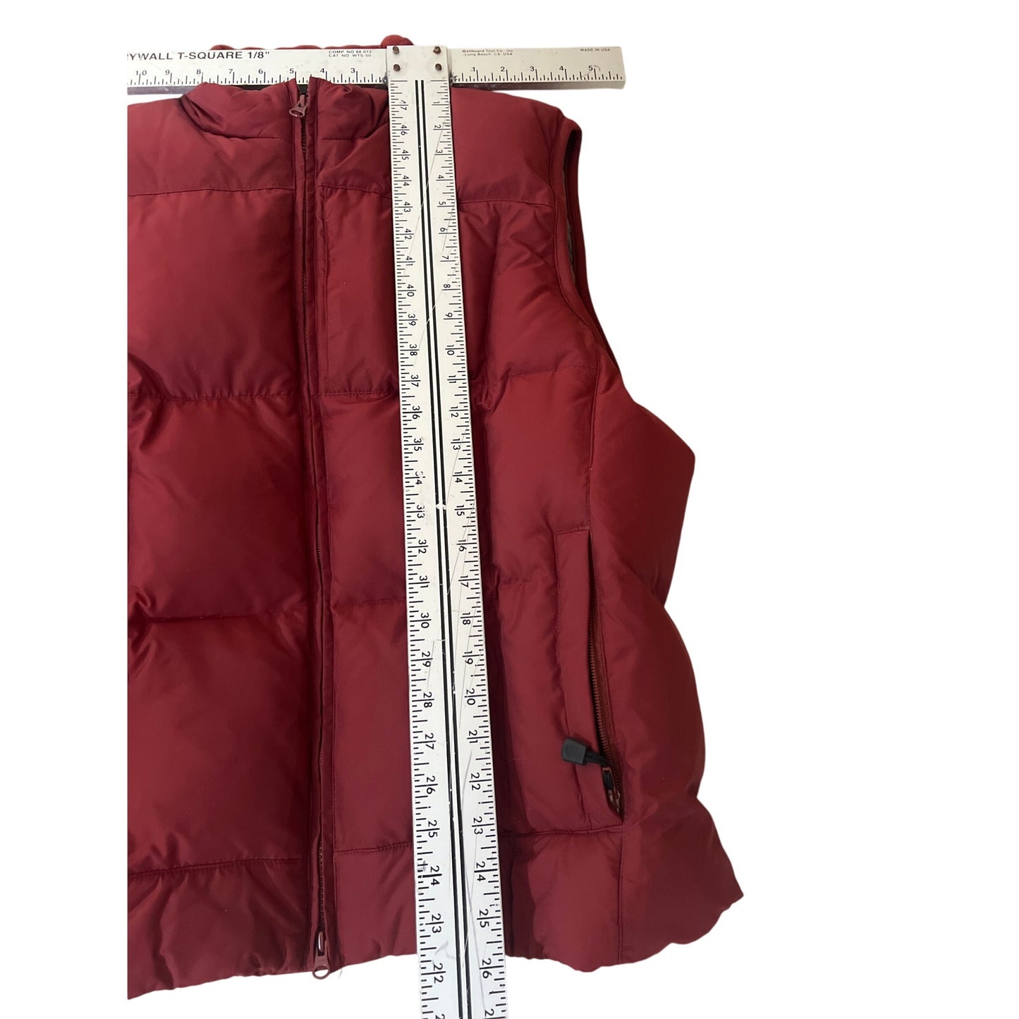 Eddie Bauer Goose Down Puffer Vest Red Mens Size L