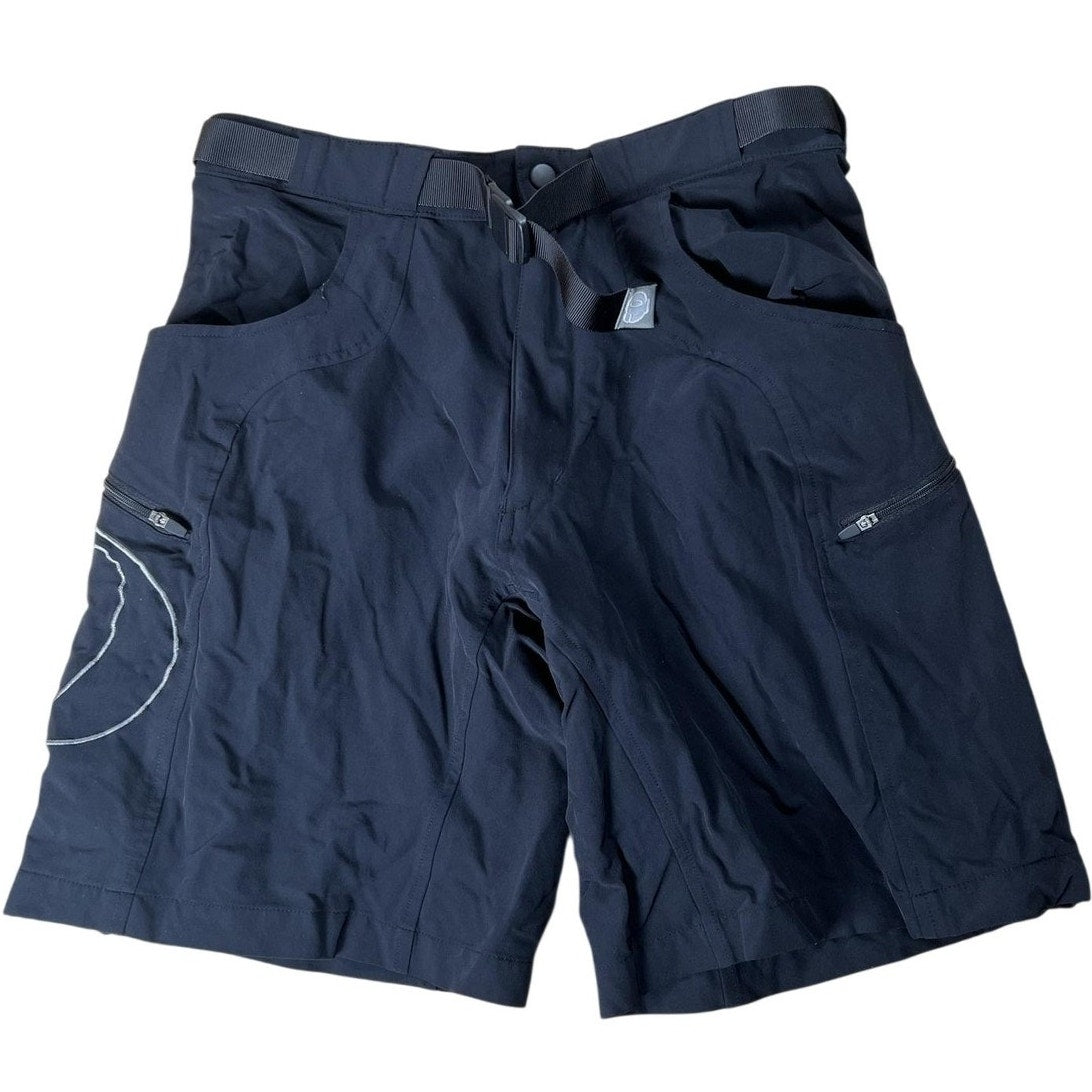 Pearl Izumi Cargo Shorts Unisex S Black Cycling Nylon Spandex Polyester 31 Waist