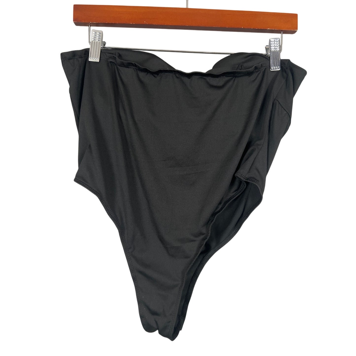 NWT Black Lace Strapless Bodysuit Women Size XL