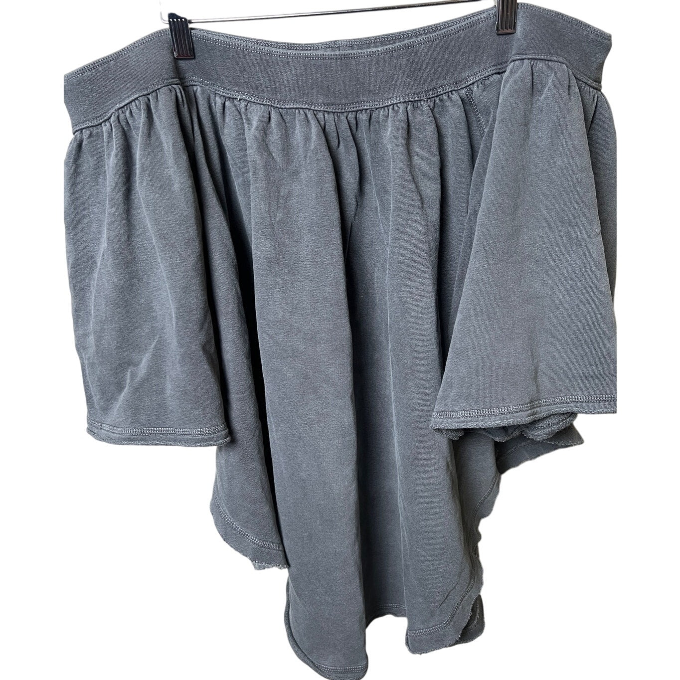Free People Gray Mini Wide Shorts Large