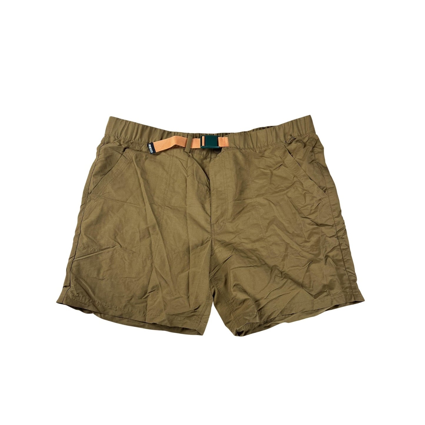REI Co-op Mens XL Brown Athletic Shorts 38 Waist Adjustable Pull-On 7.5 Inseam
