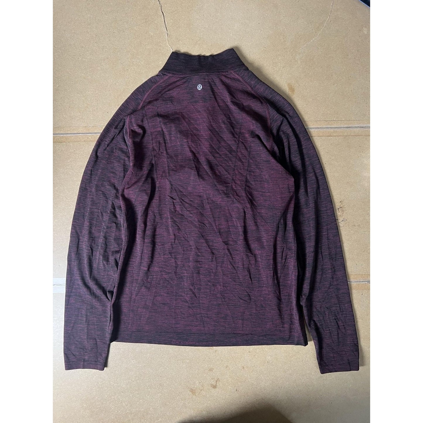 Lululemon Mens L Purple Pullover Mock Neck 1/4 Zip Knit Zipper Lightweight