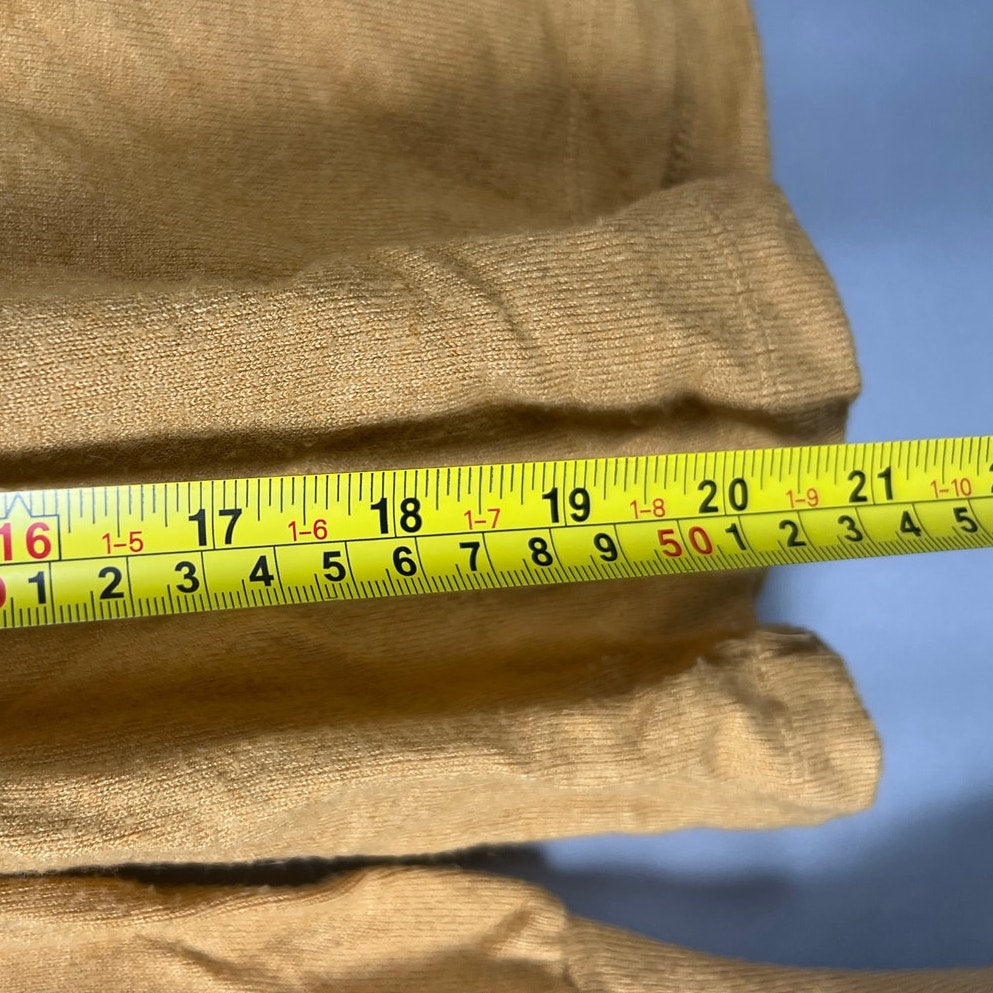 Madewell XS Puff-Sleeve Scoopneck Top Mustard Long Sleeve Women’s