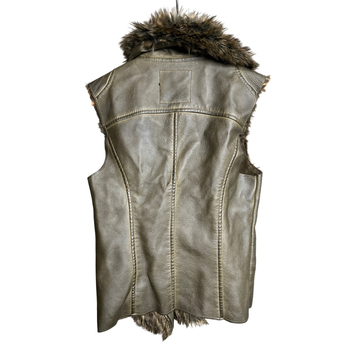 Maurices NWT Faux Fur Vest Size XS Brown Polyester