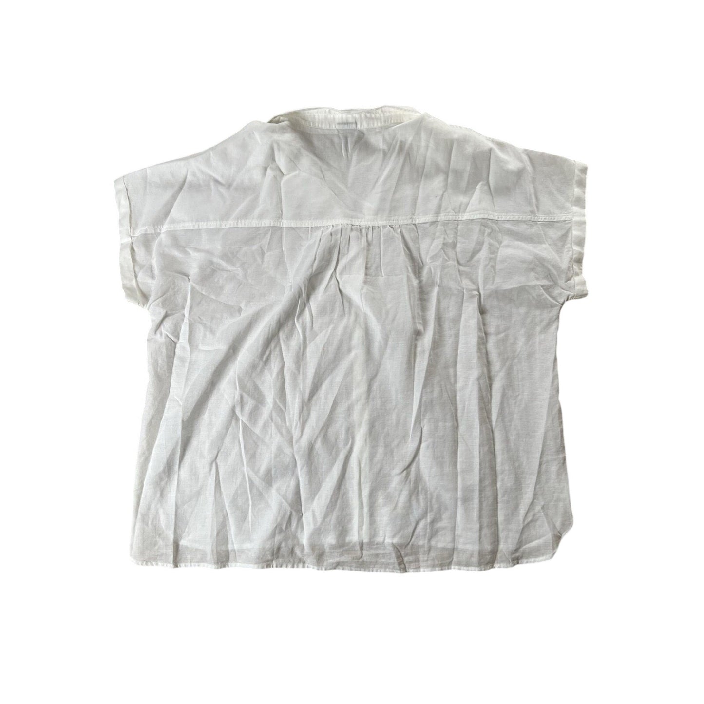 Patagonia Button-Up Womens XL White Collared Short Sleeve Lightweight Casual