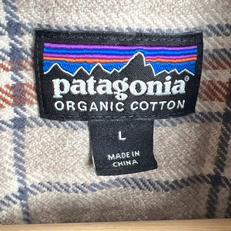 Patagonia Organic Cotton Button Up Large Fjord Flannel Shirt