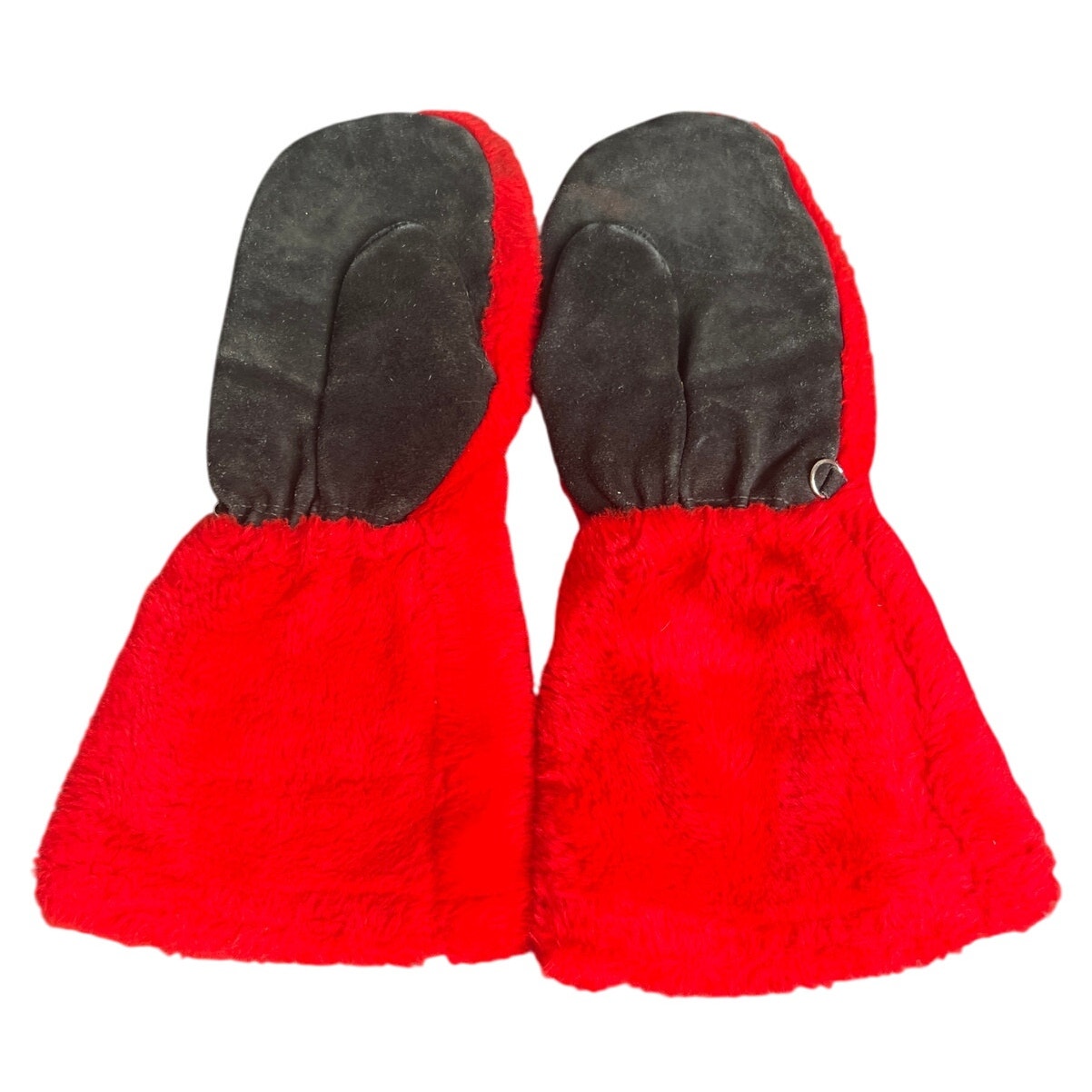 Vintage Kebek Industries Size Medium Red & White Fleece Mitten