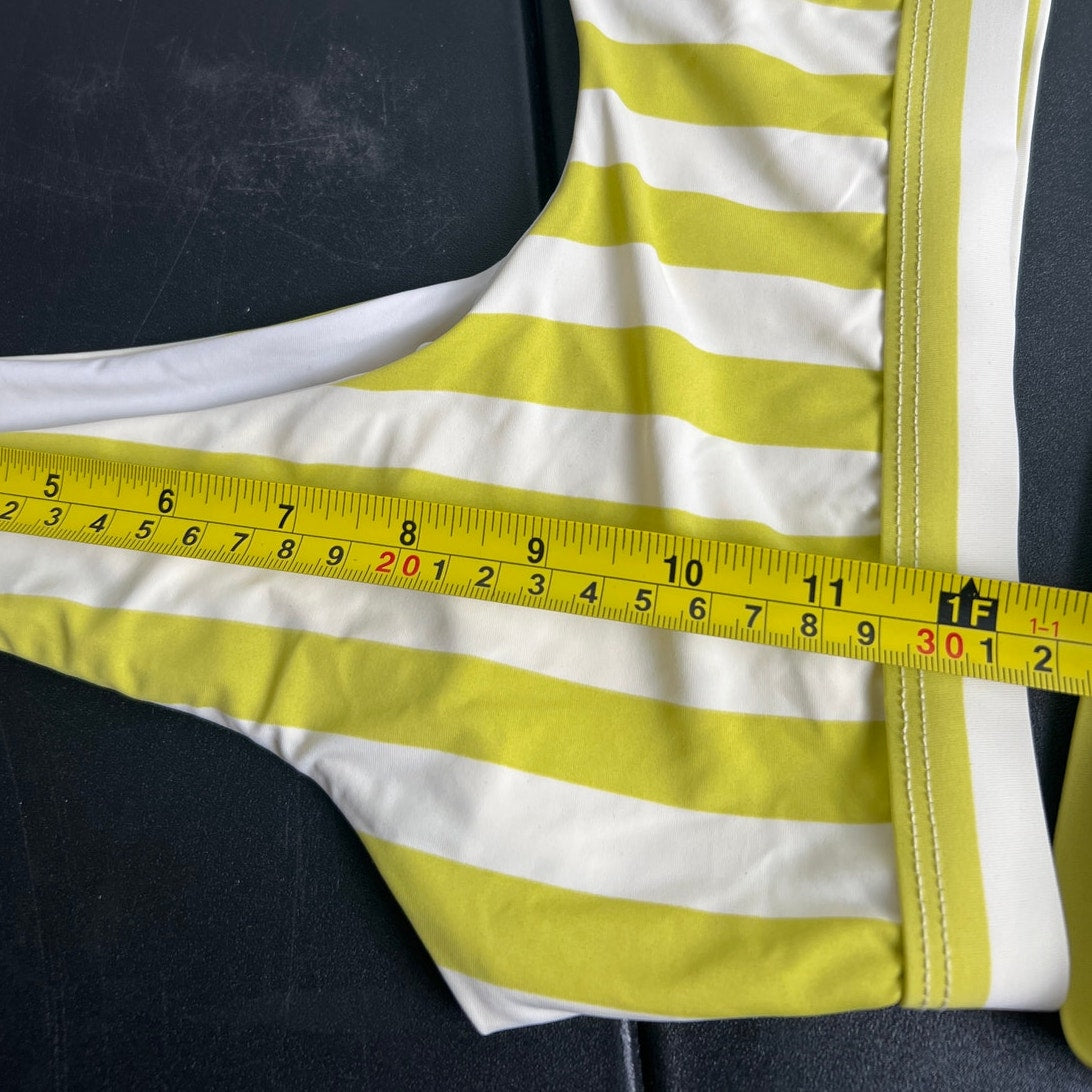 Dippin’ Daisy’s High Waisted Bikini Set Citrus Stripes Size L