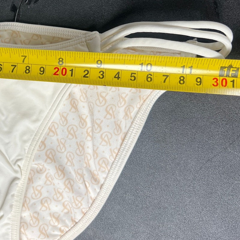 Victoria Secret XS White Gold Bikini Swim Bottoms