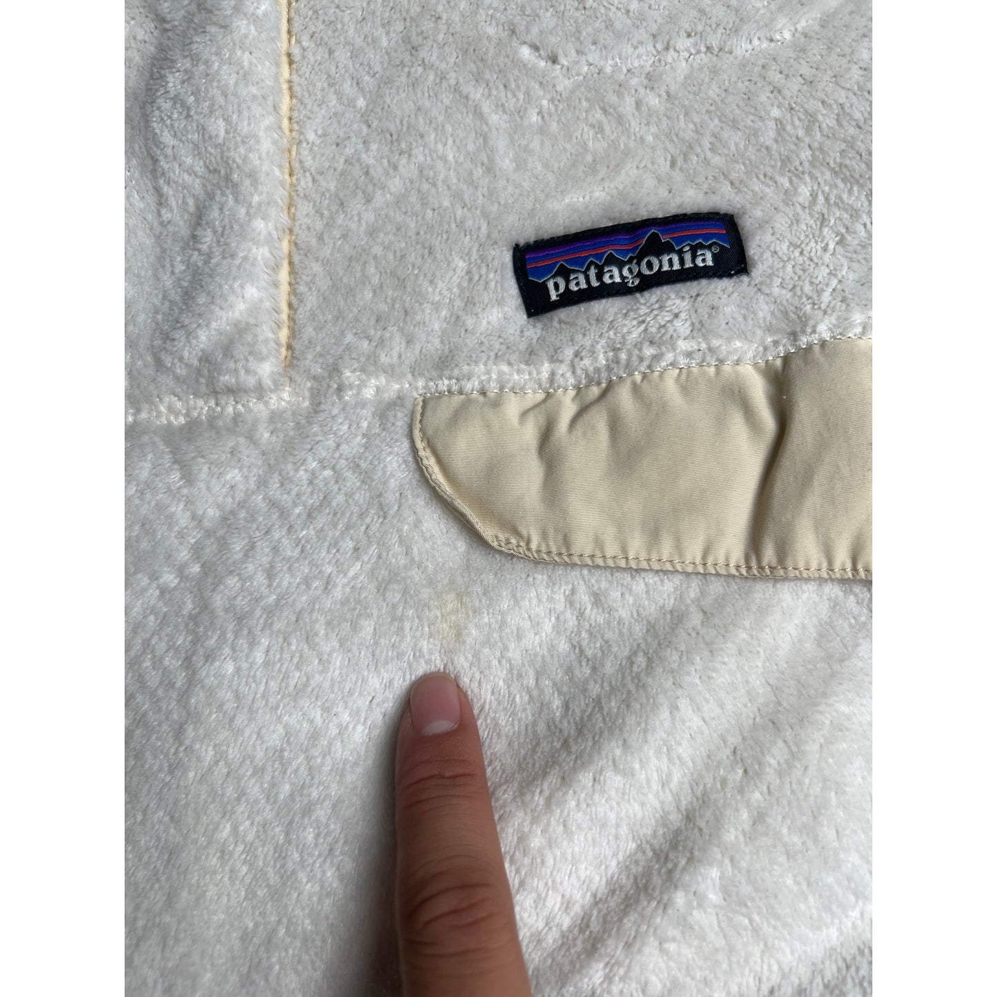 Patagonia Re-Tool Snap-T Fleece Pullover Women's S Off White/Raw Linen Polartec