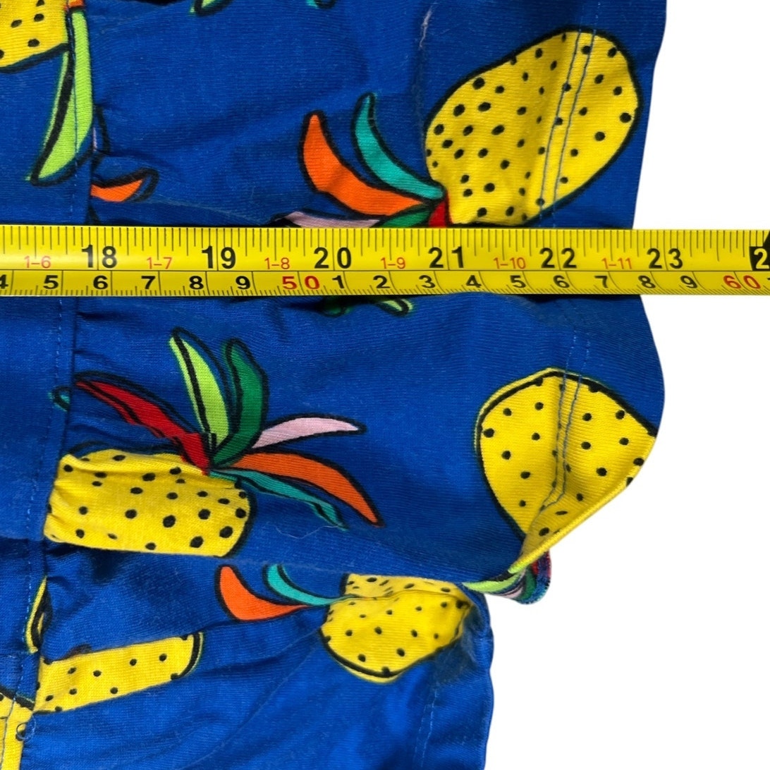 Hanna Andersson Blue Pineapple Toddler Girl Dress Size 4