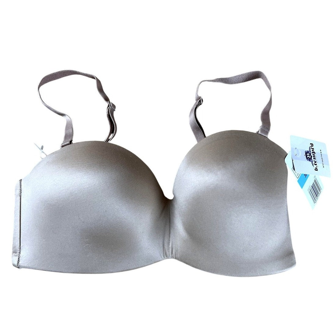 B.tempt'd Bra Womens 30C Beige T-Shirt Molded Padded Wireless Microfiber