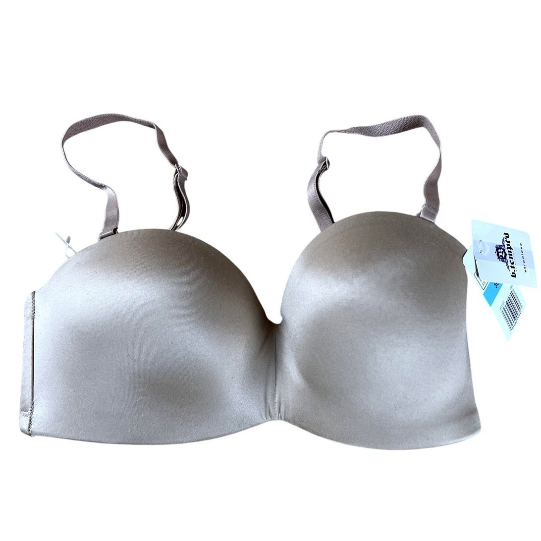 B.tempt'd Bra Womens 30C Beige T-Shirt Molded Padded Wireless Microfiber