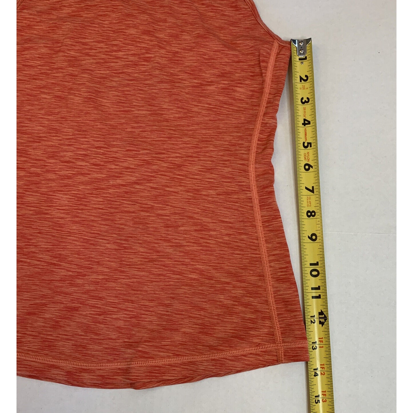 Lucy Tank Top Razor Back Women's Size S Orange And White - EUC