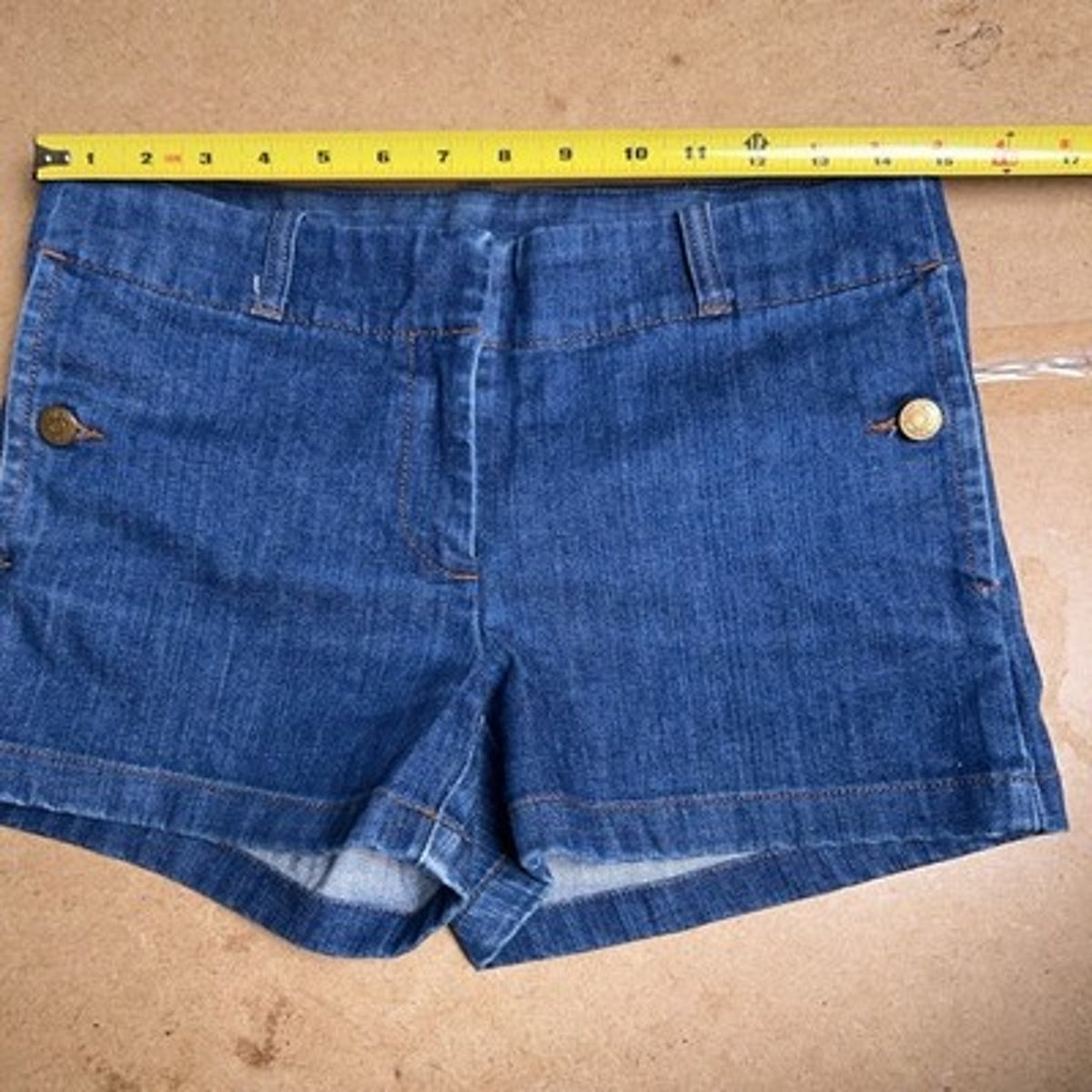 J.CREW Hot Pants Womens 26 Blue Denim Cotton Slim 3 Inseam Zip Button Pockets