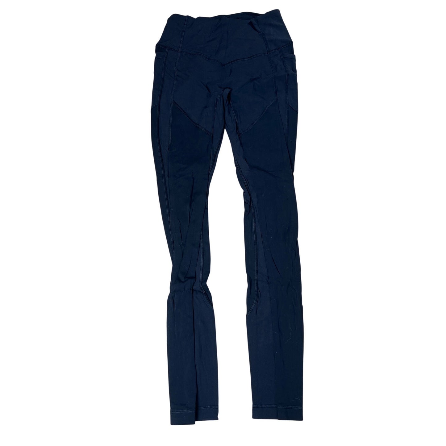Lululemon Fast Free 6 Black High Waisted Side Pocket Leggings Crop Ankle